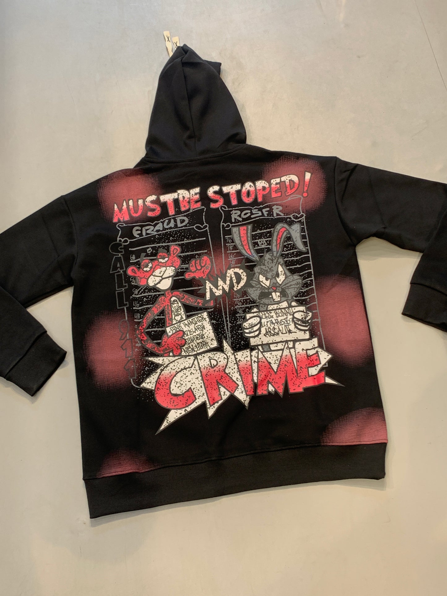 LDA Crime Black Pink Must Be Stoped Full Sleeve Hoodie 7019
