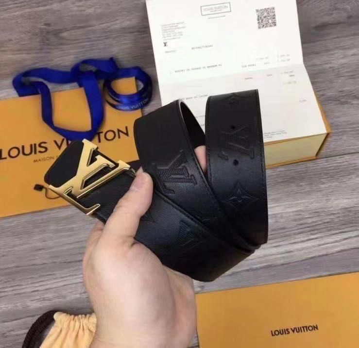 Uol Black Belt Gold Buckle With Brand Box Men Belt 20505