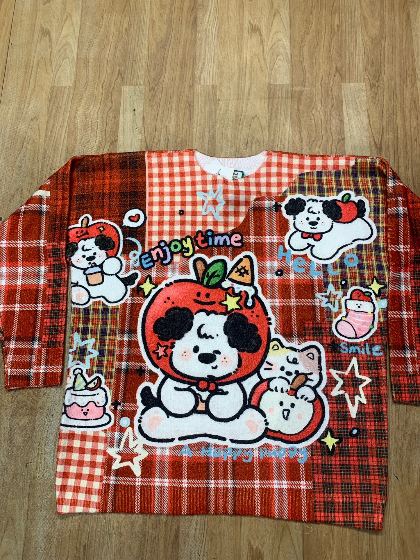 Important Sweater Anime Print Red Colour 90992