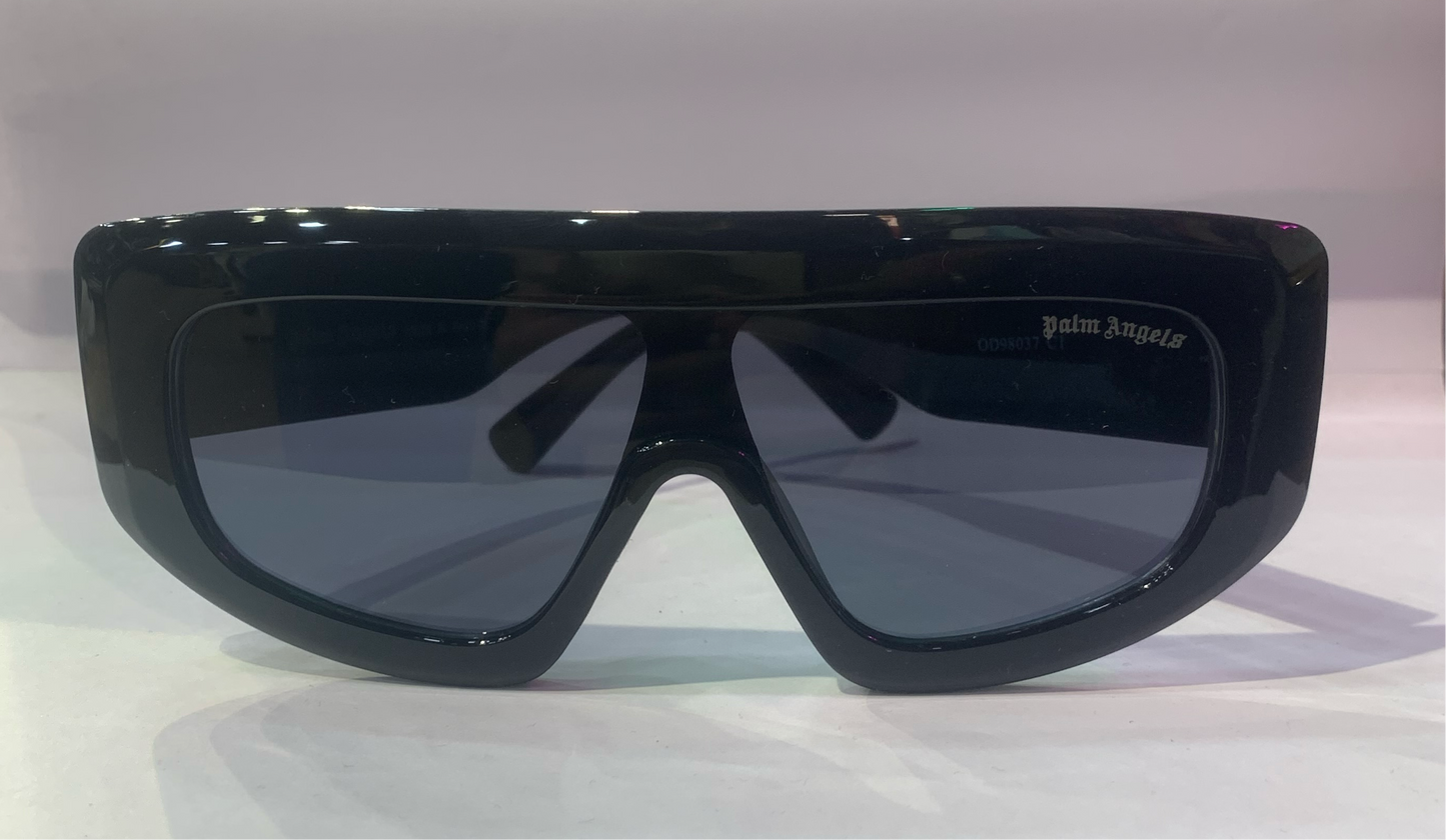 LAP Glossy Black Frame Trancy Black Shade Black Stick Unisex Sunglasses OD98037 C1