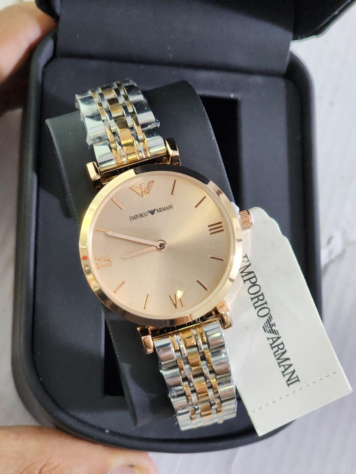 Mra Silver Copper Chain Orange Dial Ladies Watch 401812
