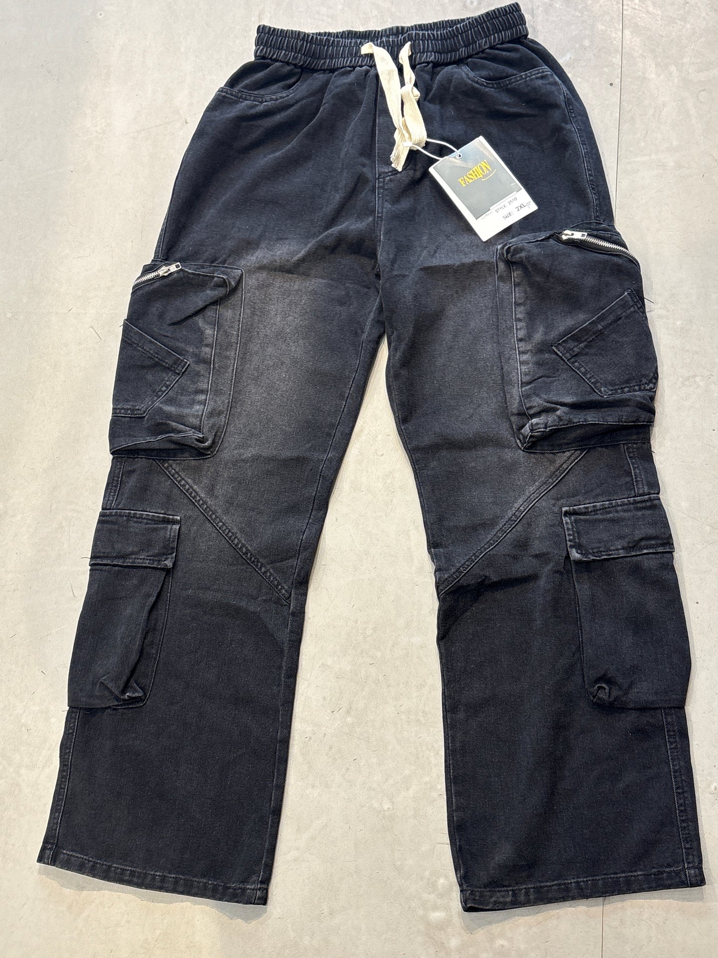 Fashion Light Black Faded Colour 4 Pocket Denim Jogger Pant 2510