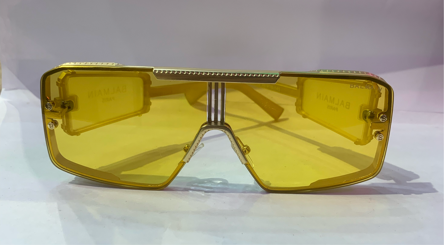 LAB Golden Frame Yellow Shade Unisex Sunglasses ZS98196 58 18-145