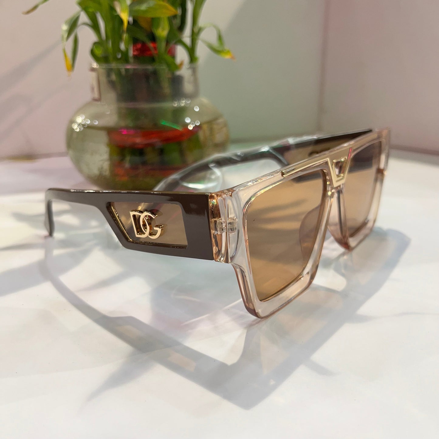 Lod Gold Brown Frame Brown Shade Heavy Quality Sunglass DG50115915145