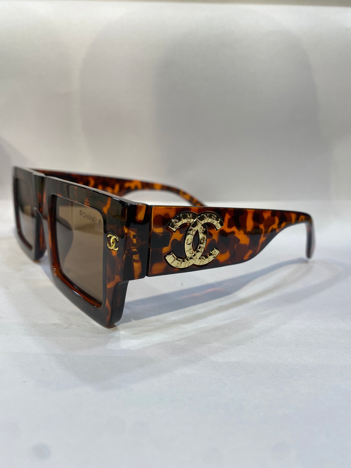 AHC Brown leopard print Frame Brown Trance Shade Unisex Sunglass 5540 47 30 145