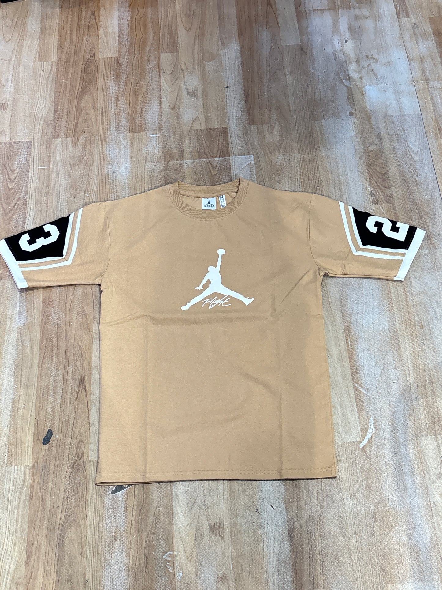 Jor Roj Beige Colour 23 Flight Drop Should Baggy Fit T shirt 988935