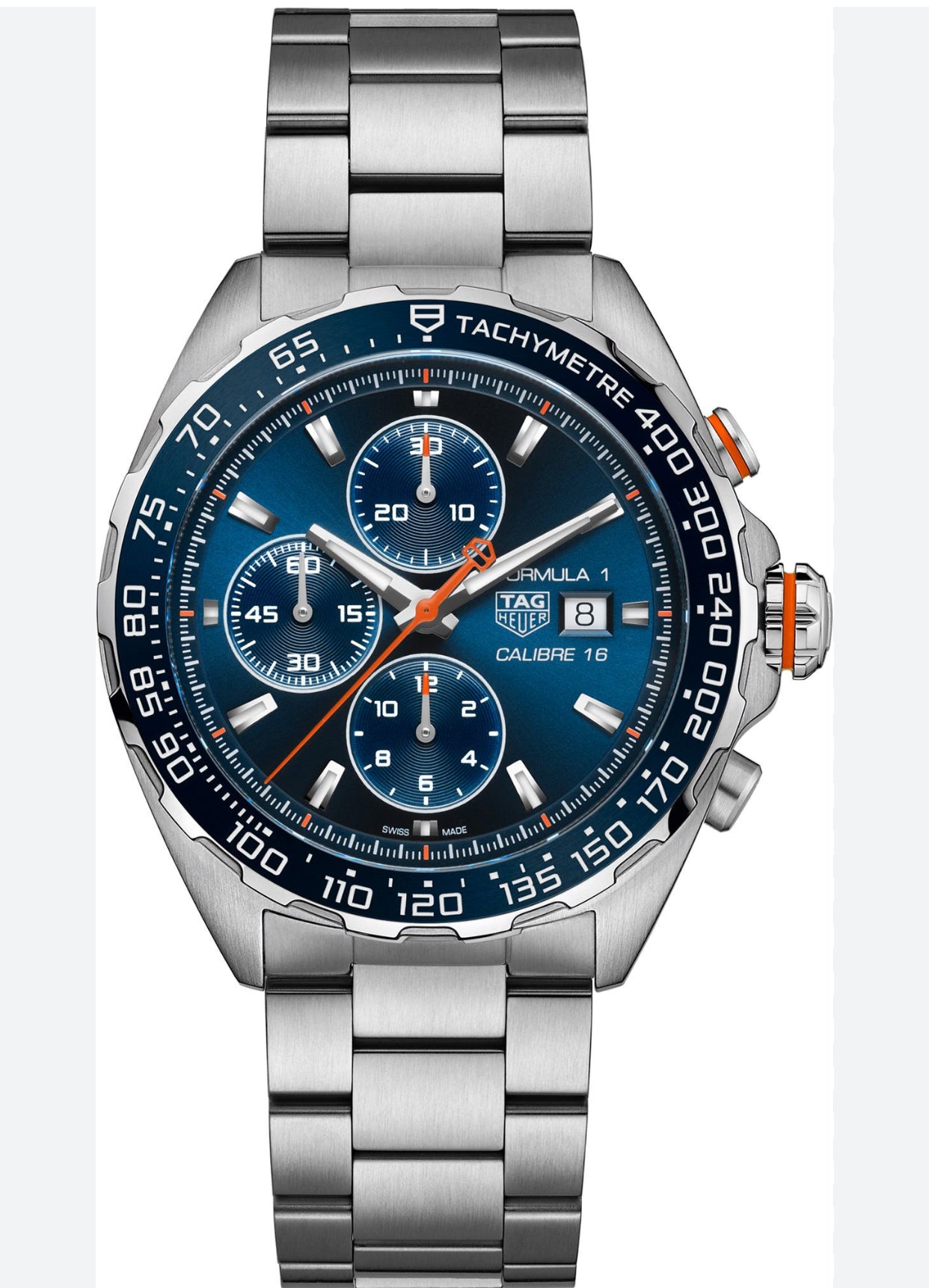 GAT Blue Dial Silver Chain Japanese All Chrono Date Working Men’s Watch 990717
