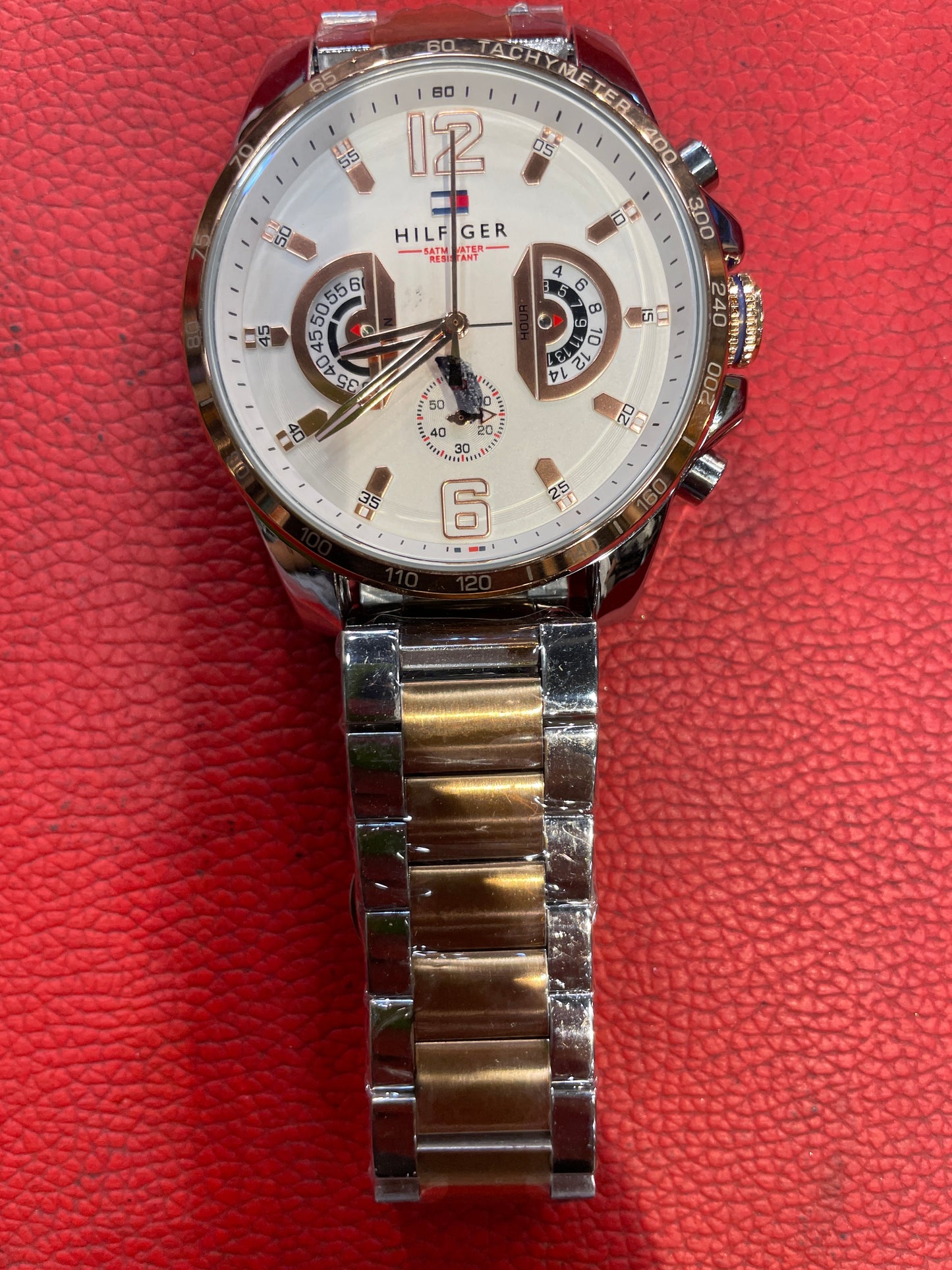 MOT TOM LIH Silver Copper Chain White Dial Men Watch 991054
