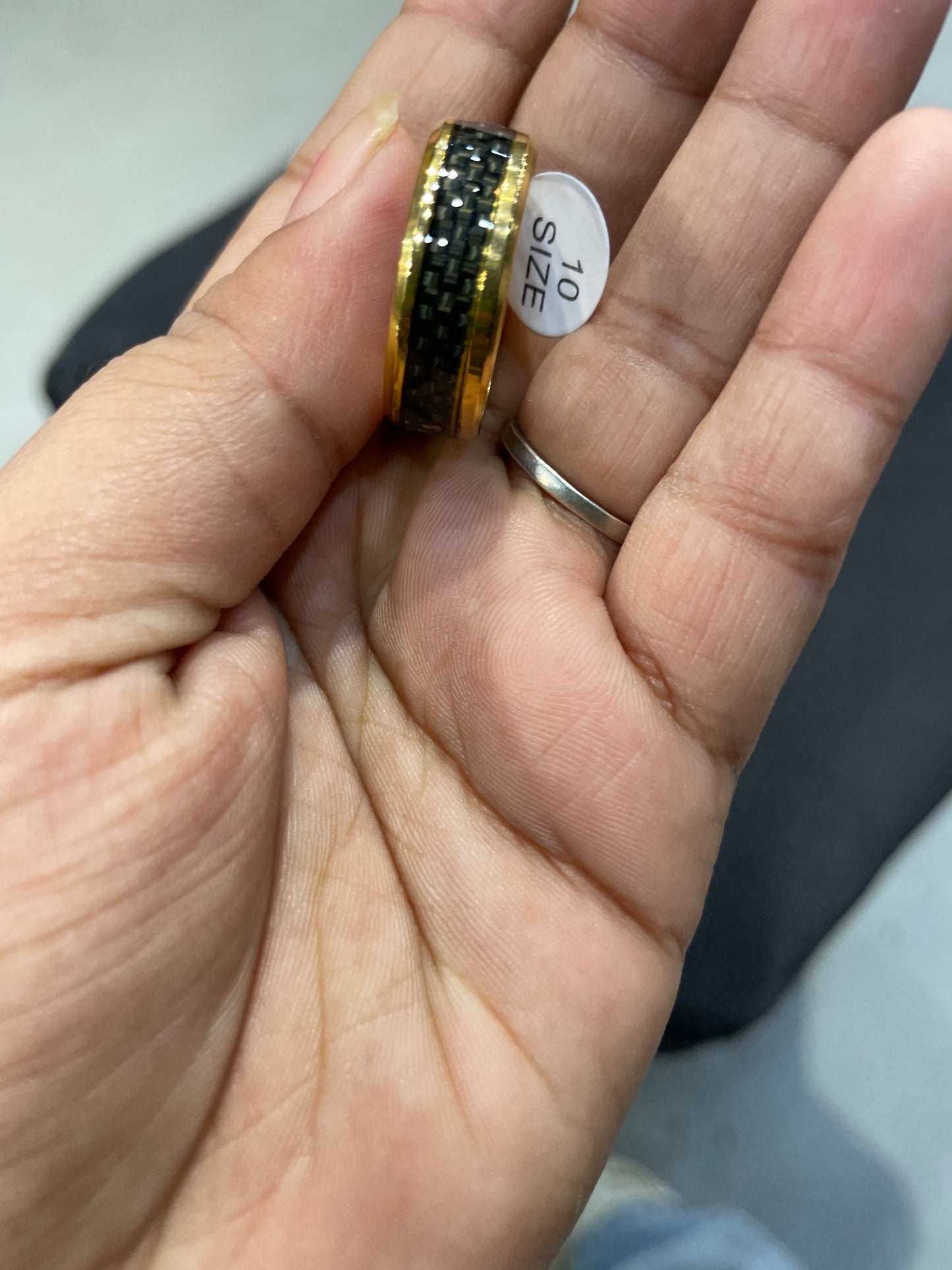 Golden Black Stylish Ring for Men 991106