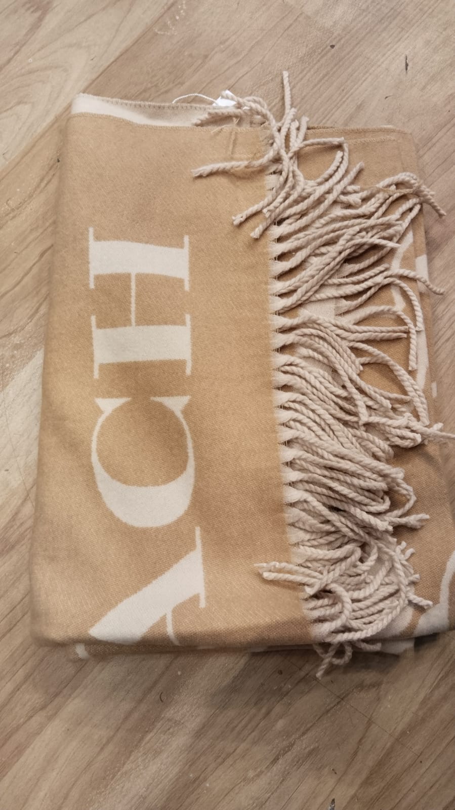 Aoc Beige Cream Colour With CC Print Winter Muffler 0290