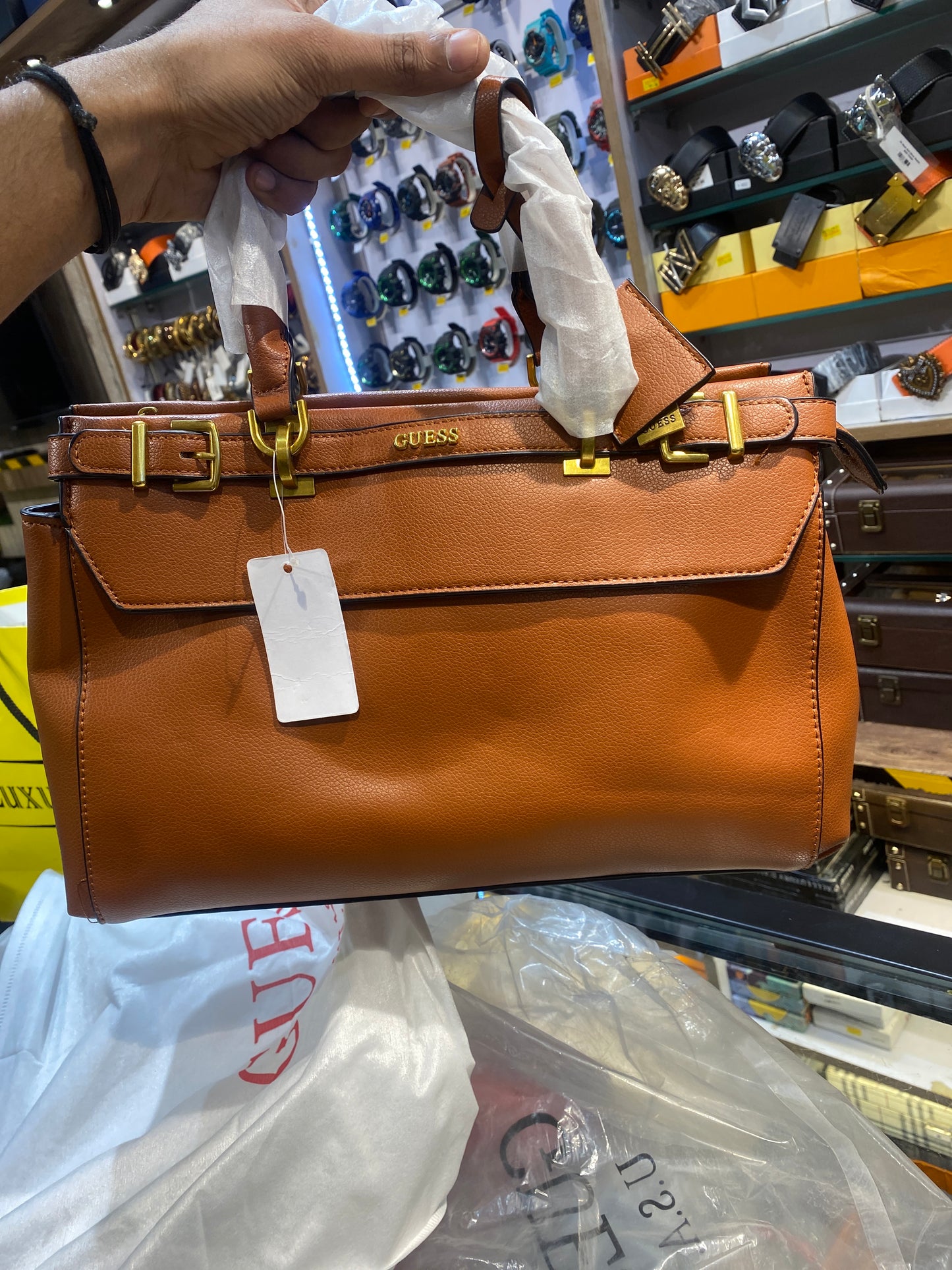 EUG GUE Tan Colour Ladies Tote Bag 988435