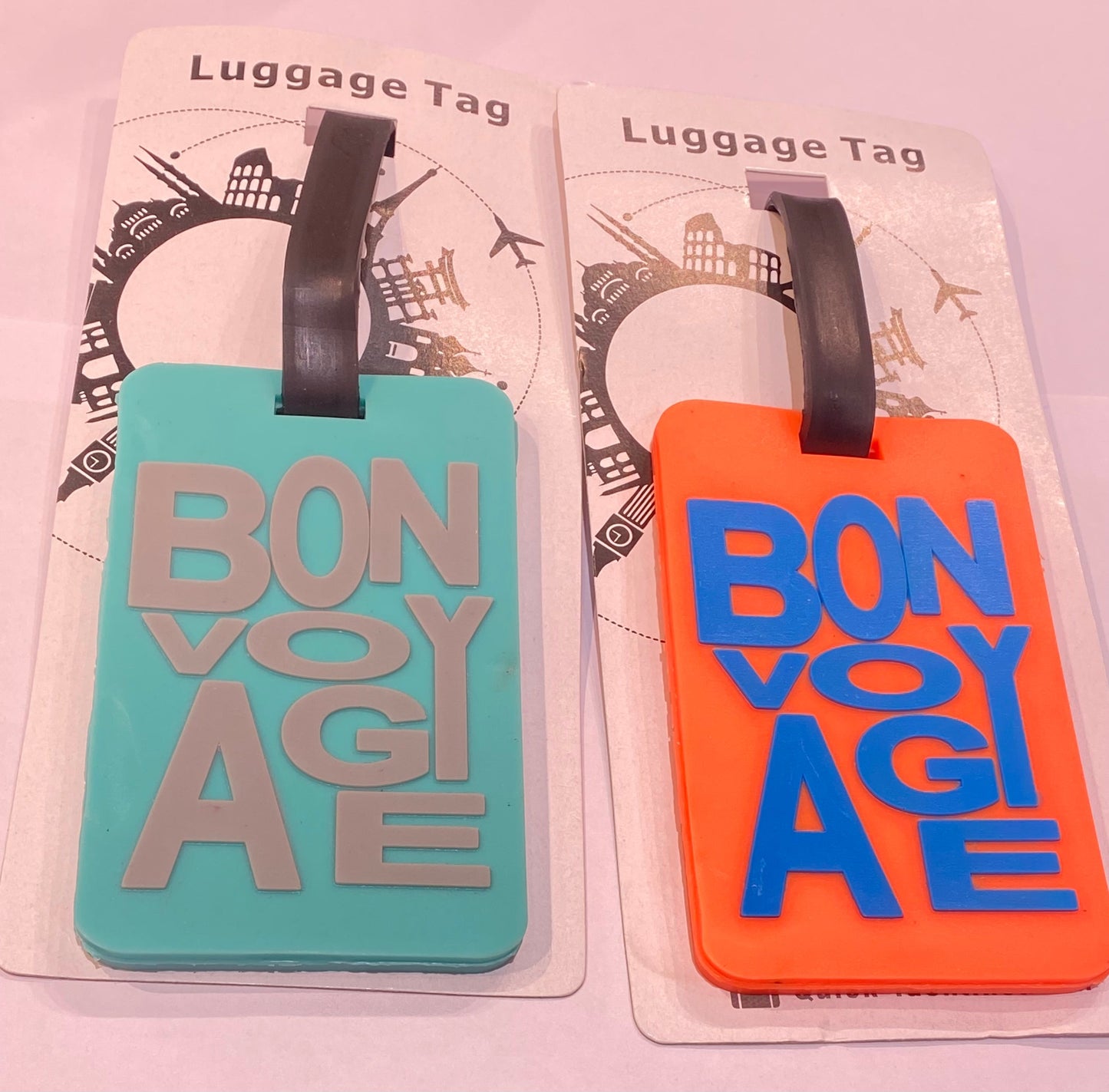 Luggage Tag Ice Green Orange Colour 987558