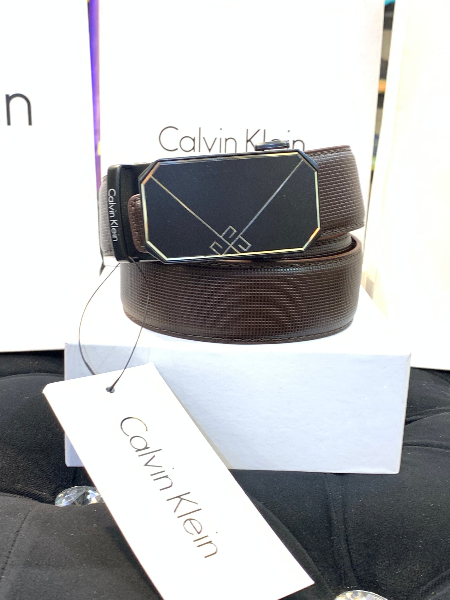 LAC Brown Colour Black Gold Buckle Belt 987375