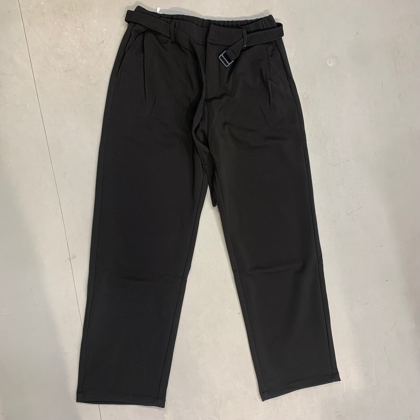 J.JN Black Korean Straight Fit Unisex Pants 25F21