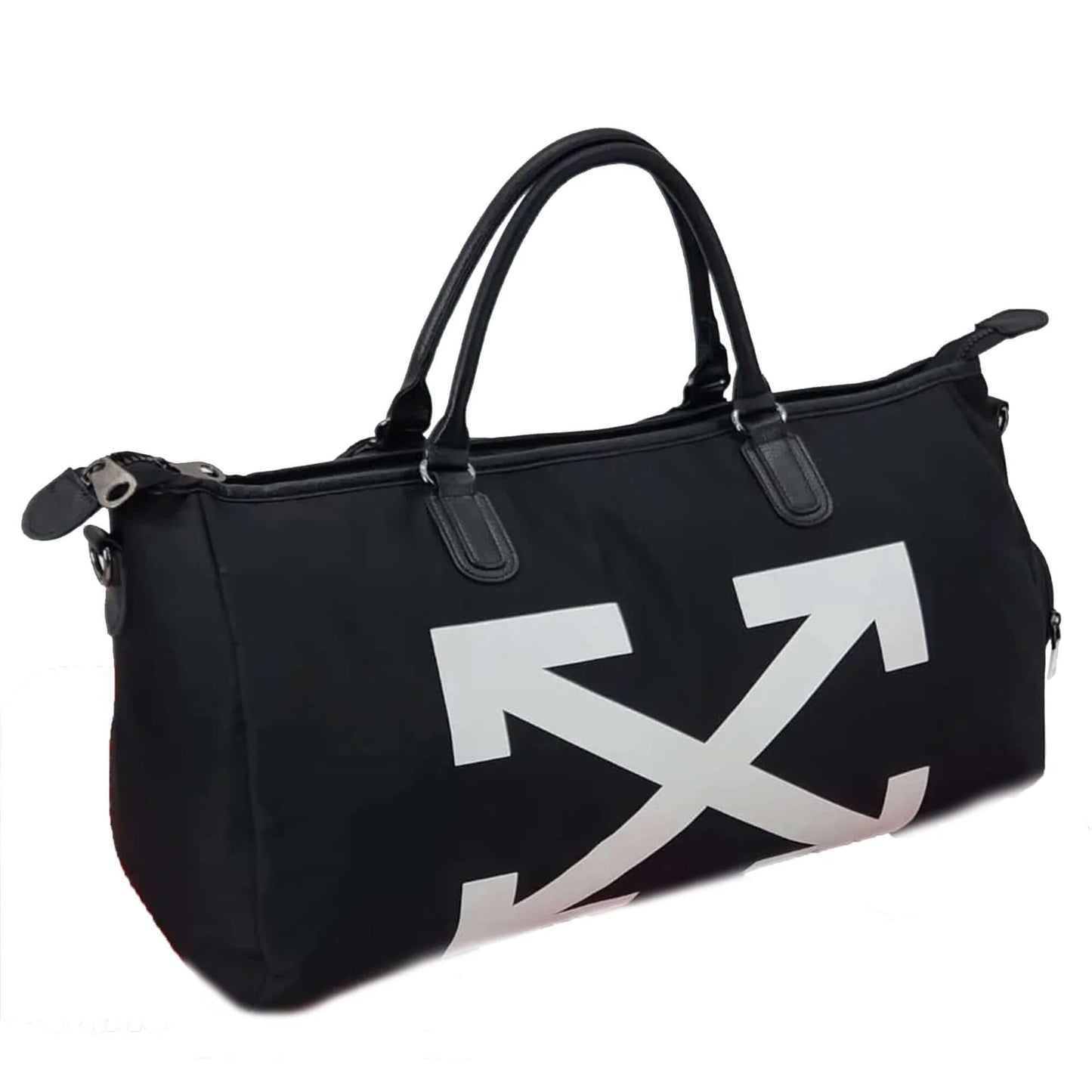 Off FFO Black Colour White Logo Print Duffle Bag 989573