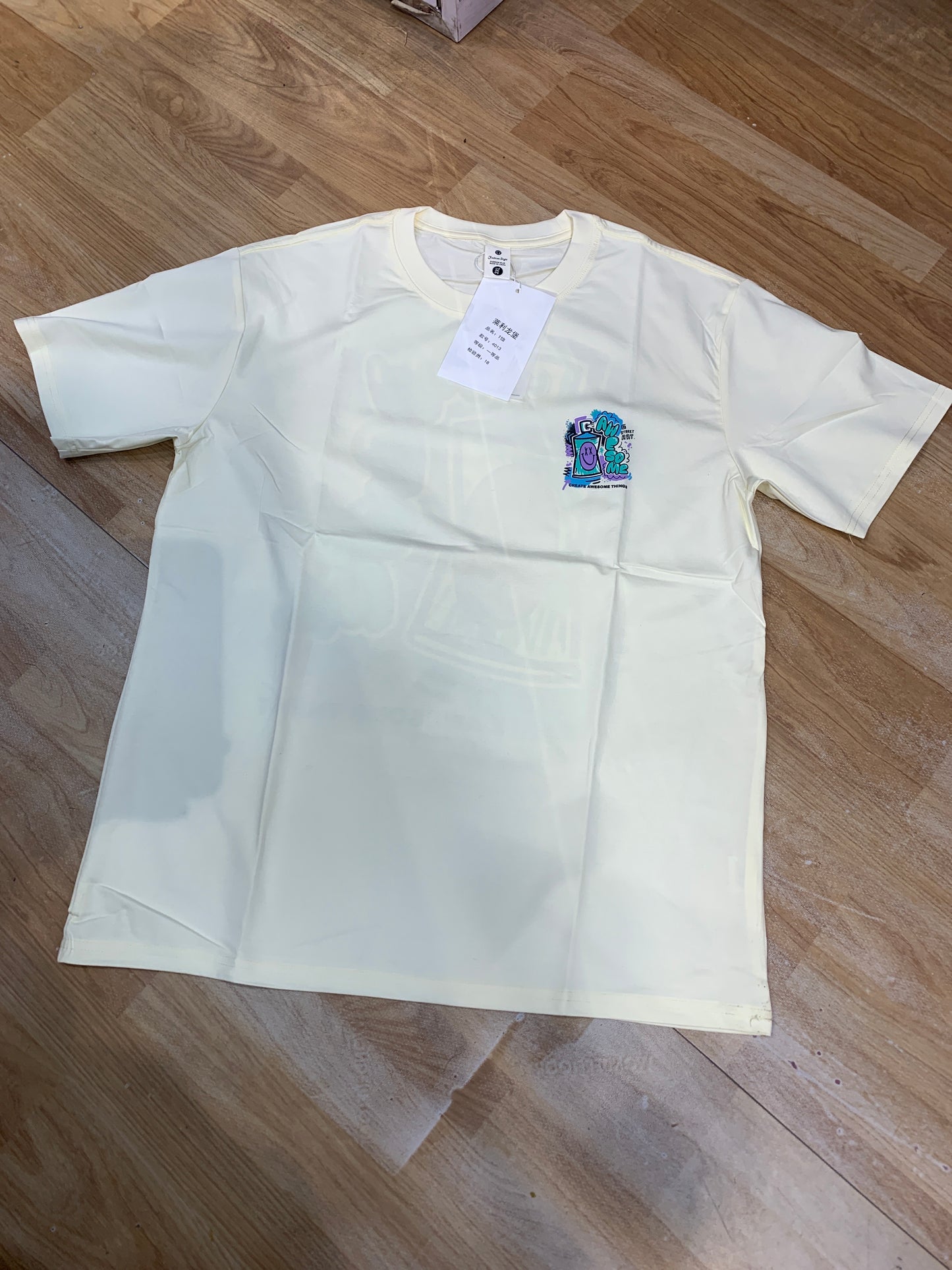 Fashion Style White Colour Tshirt Back Anime Print 4013