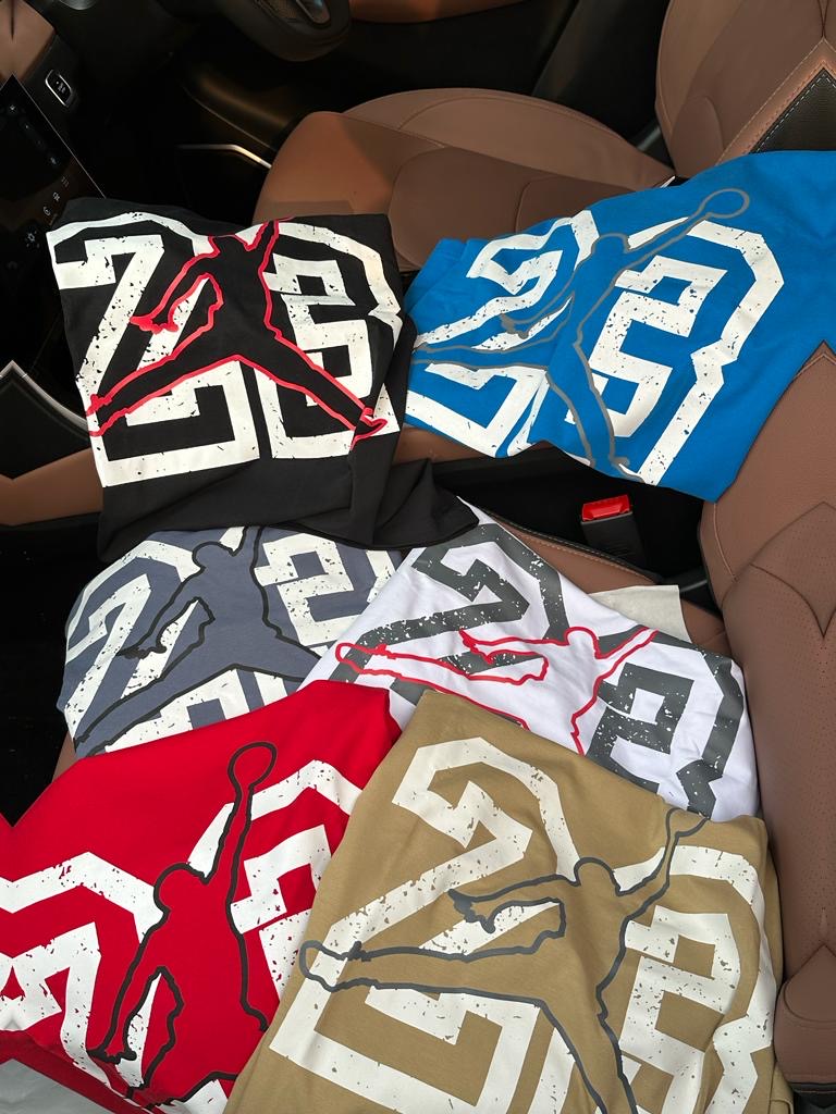 Jor Red Colour With Front And Back Print Premium Quality Drop Shoulder Tshirt 65636