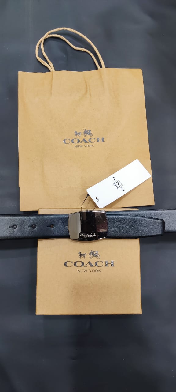 Aoc Black Belt Formal Silver Buckle Leather Belt 0513