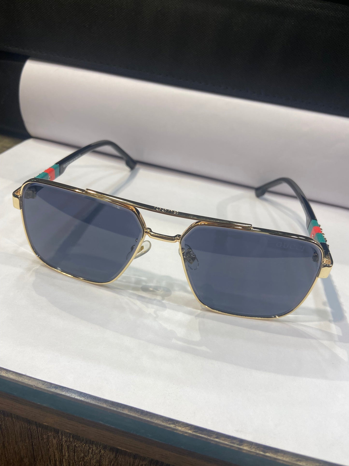 CUG Golden Frame Black Shade Sunglass GG1235 60 14 142