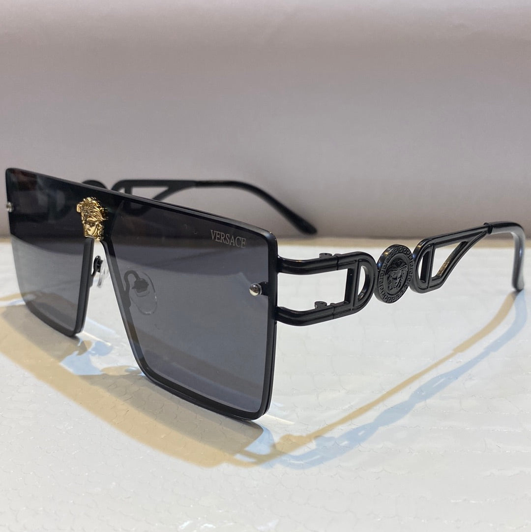 Rev Black Frame Black Shade Unisex Sunglasses 88063 52 16-142