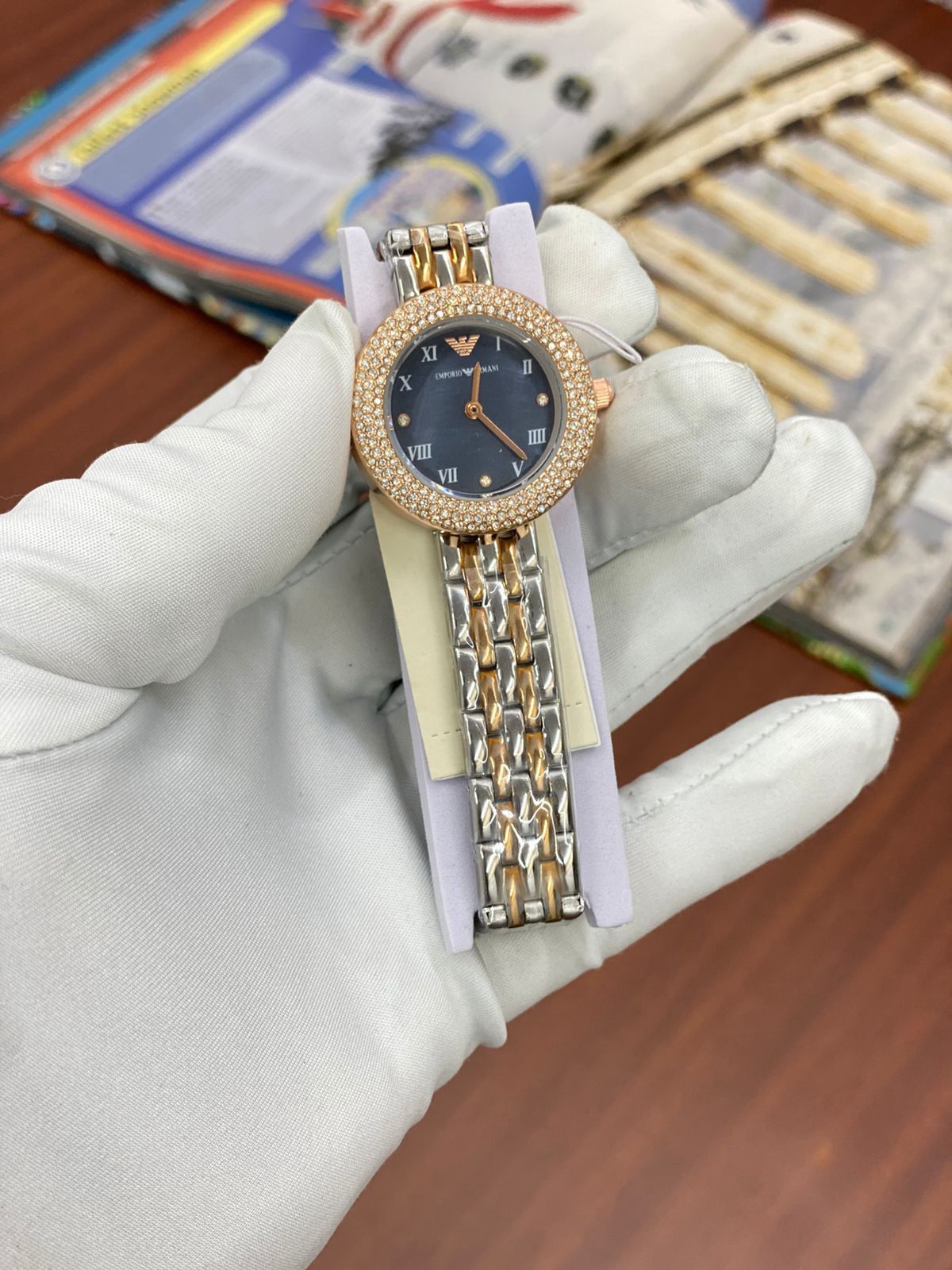 MRA ARM Silver Copper Chain Navy Dial Ladies Watch 988317