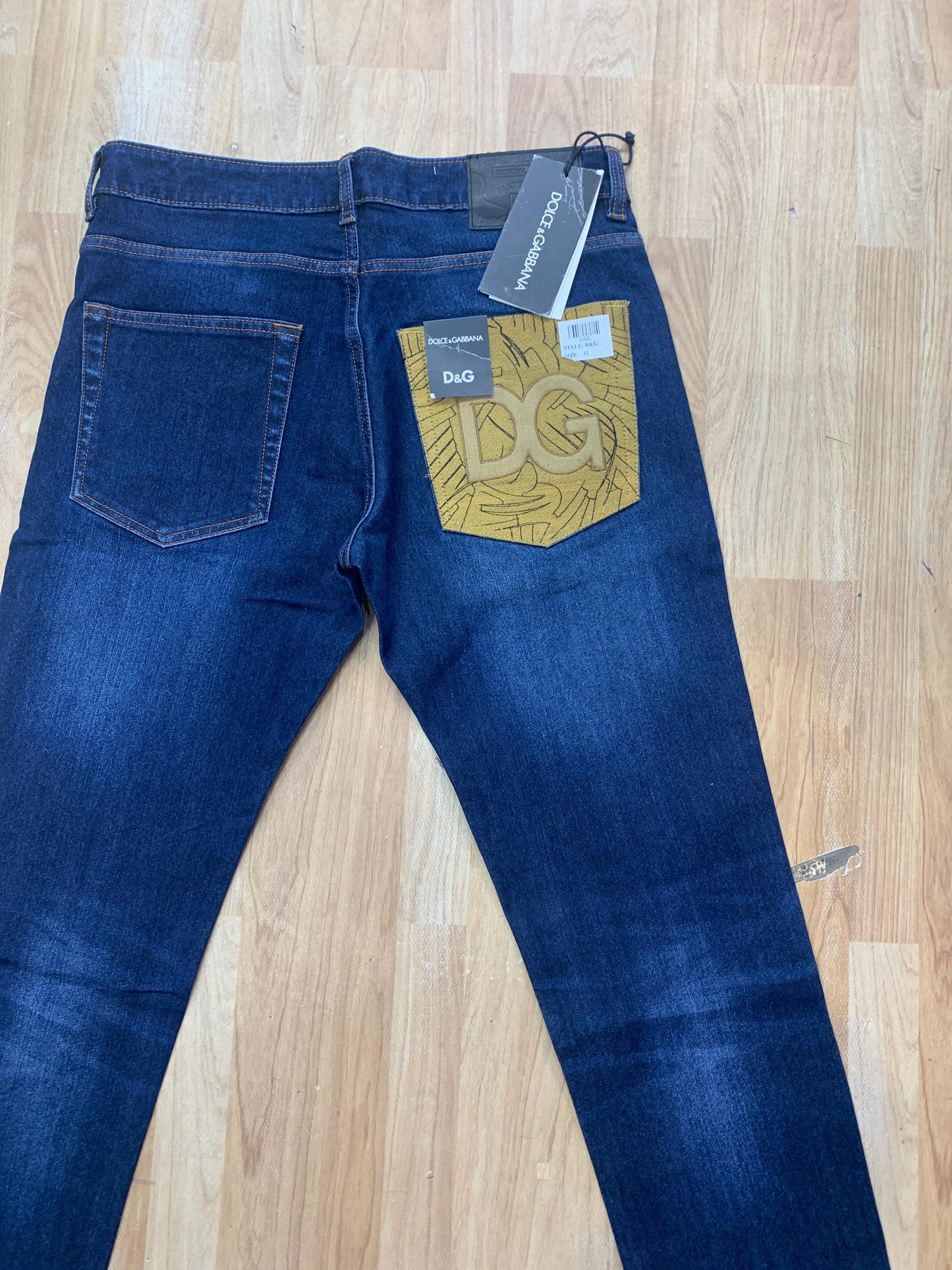 LOD Blue Colour With Back Pocket Embroidery Design Premium Quality Regular Fit Rough Jeans H4021