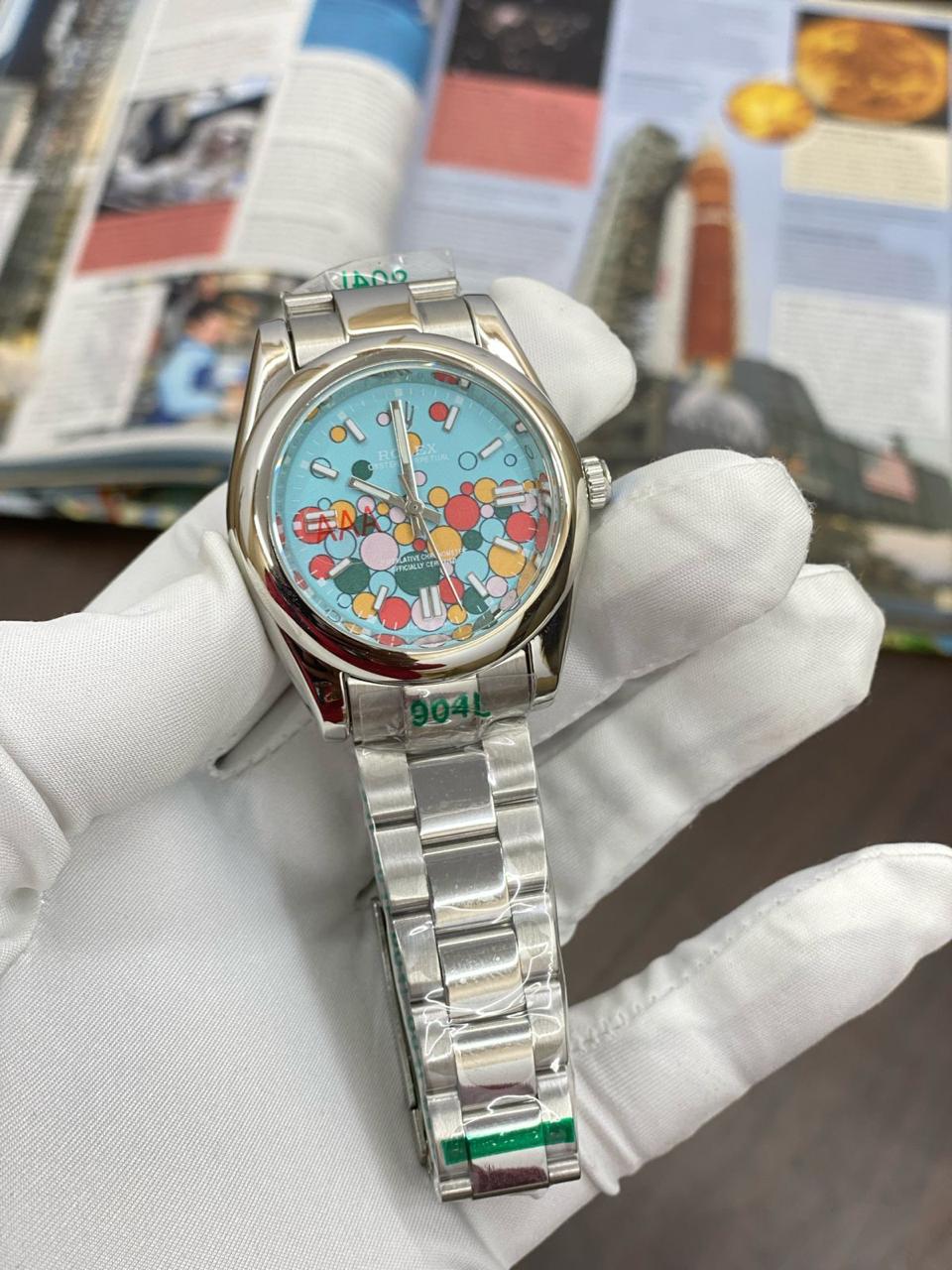 Lor Silver Chain Sky Blue Dial Automatic Men 901688
