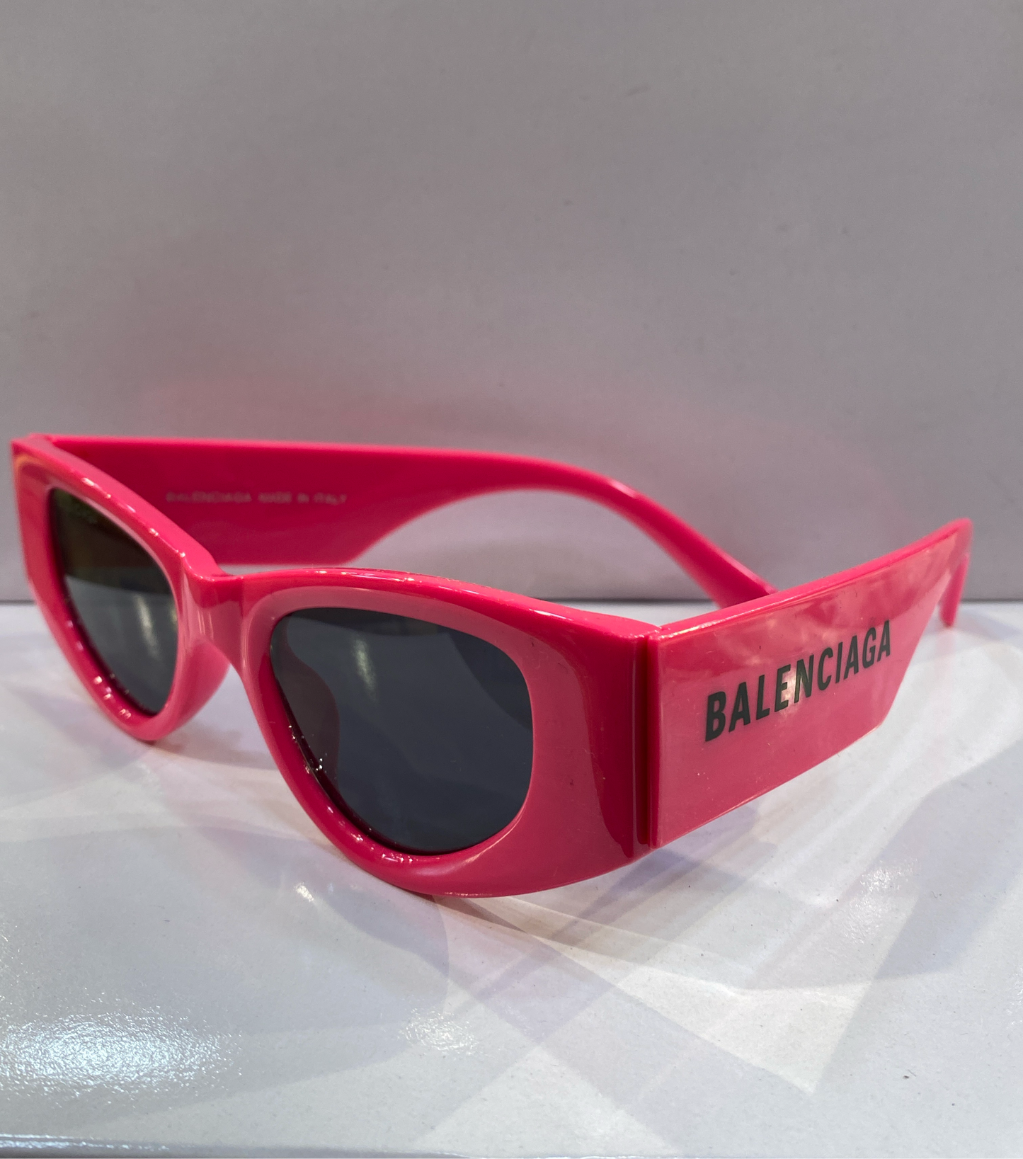 LAB Pink Glossy Frame Black Shade Unisex Branded Sunglasses BB2310 47 12 145