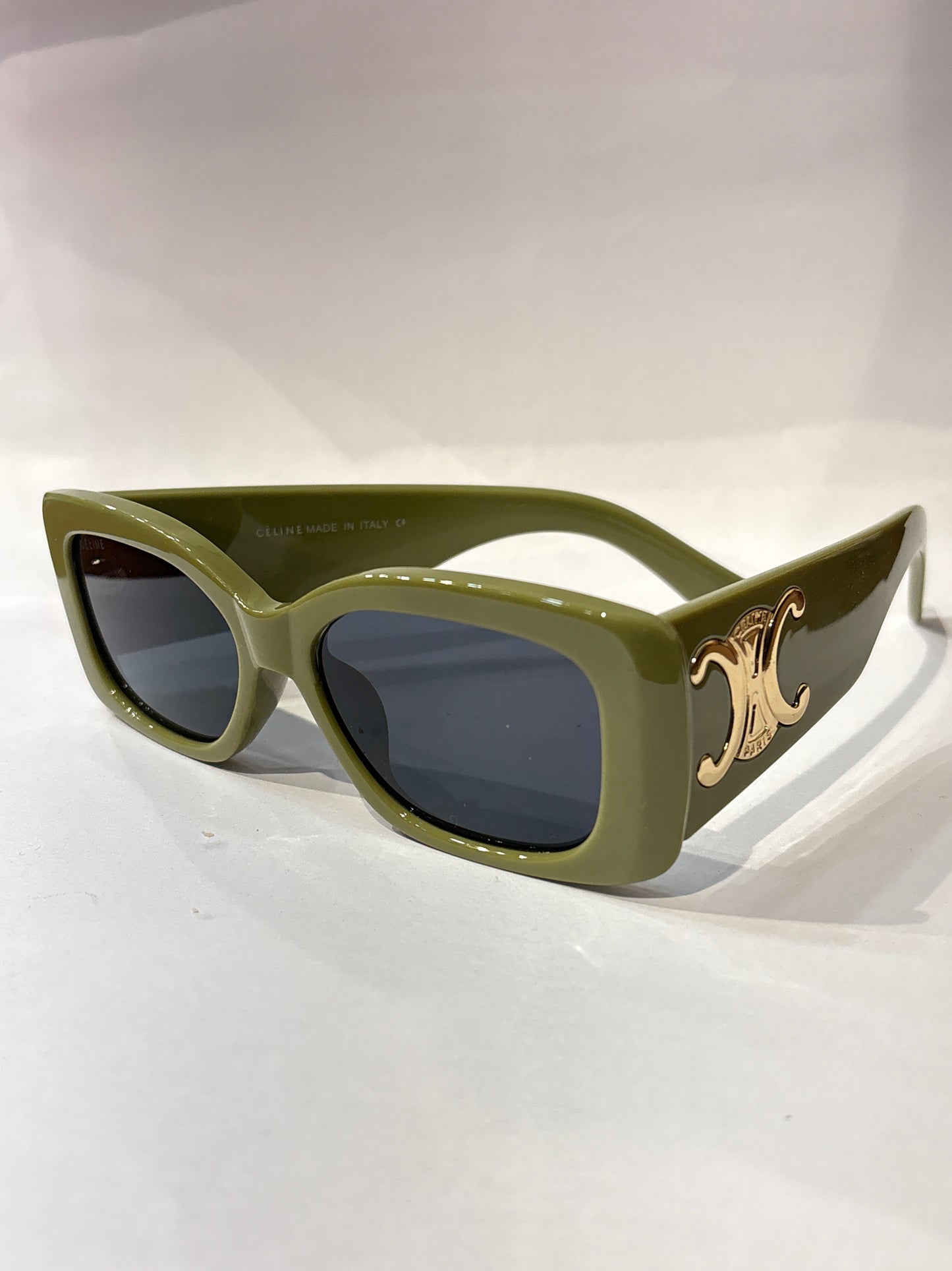 Lec Cel Green Frame Black Shade Unisex Sunglass 78025318-140