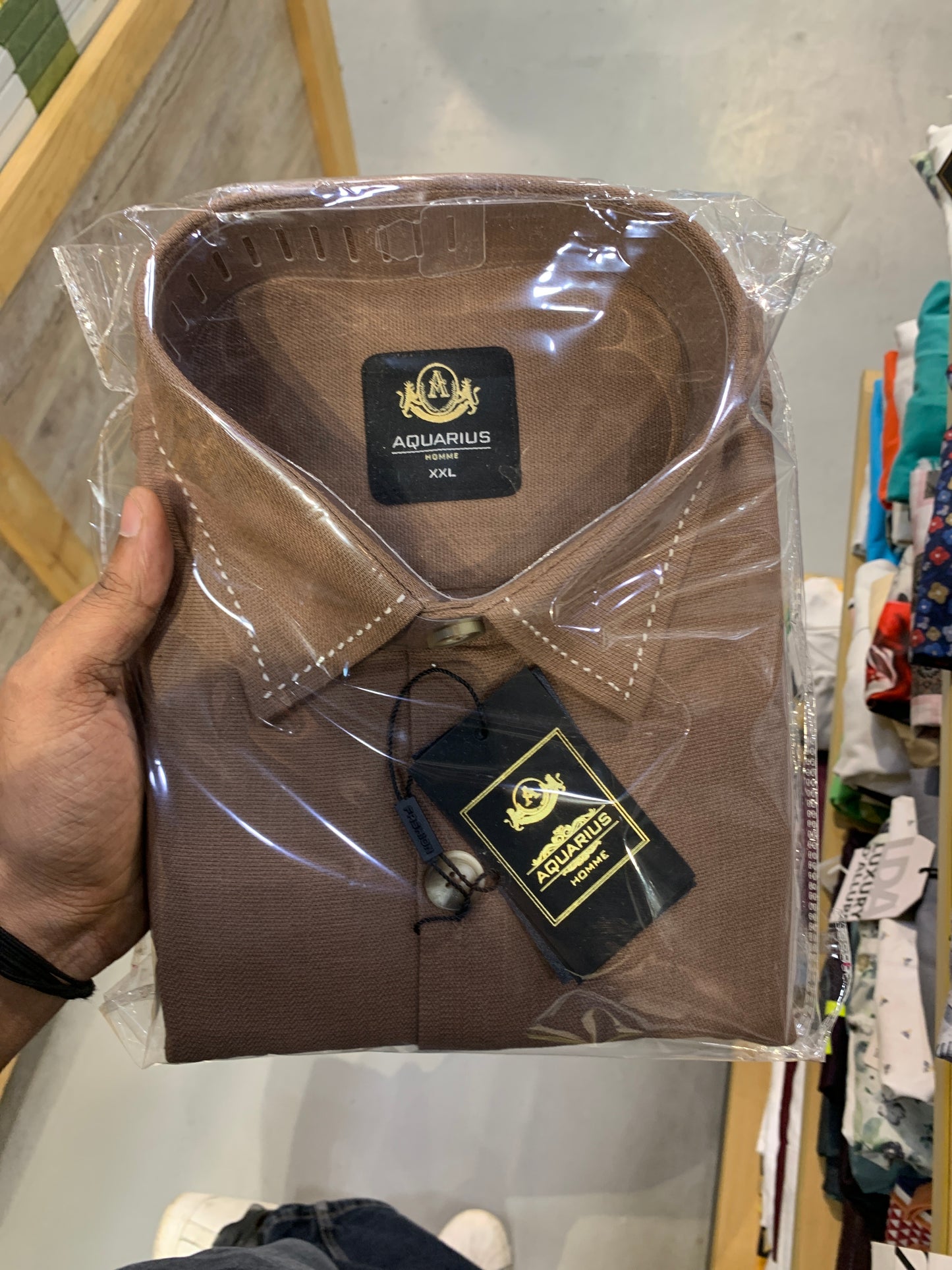AQUARIUS Cream Colour Four Pocket Premium Quality Full Sleeve Men’s Hunter Shirt 2612