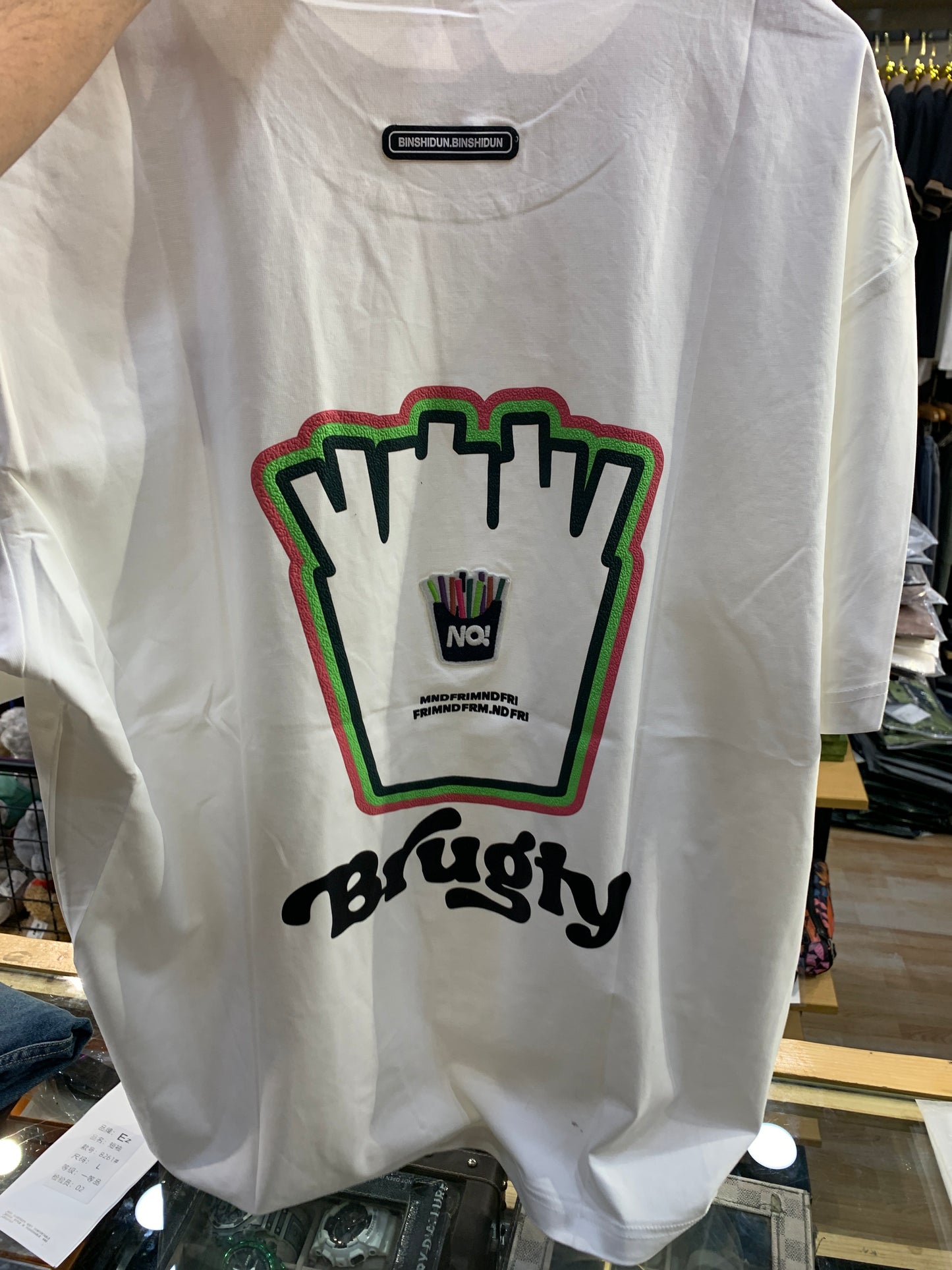 Even Zeng White Fries Back Print 8261