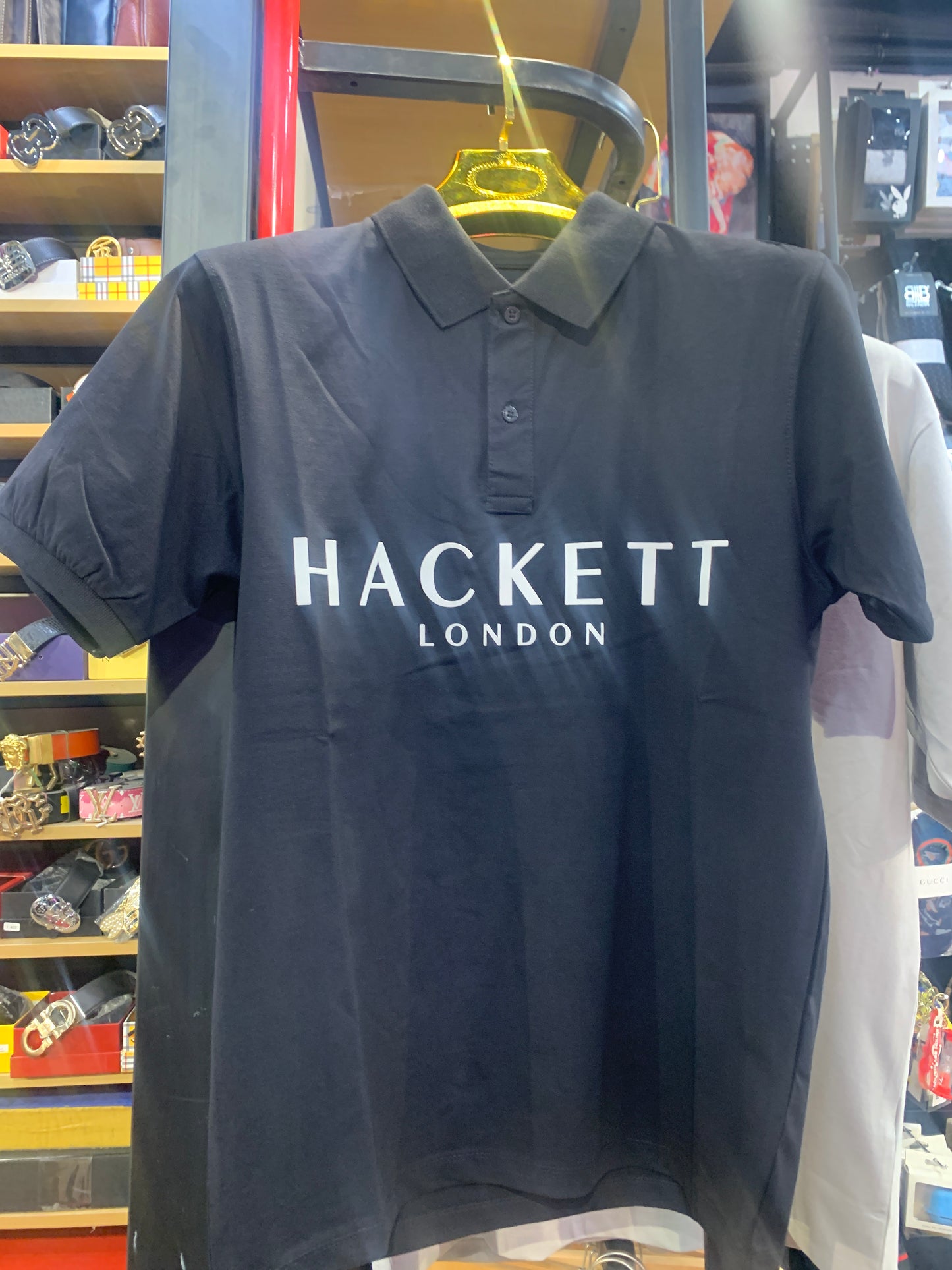 CAH HAC Black Colour Premium Quality Collar Half Sleeves T-Shirt 988682