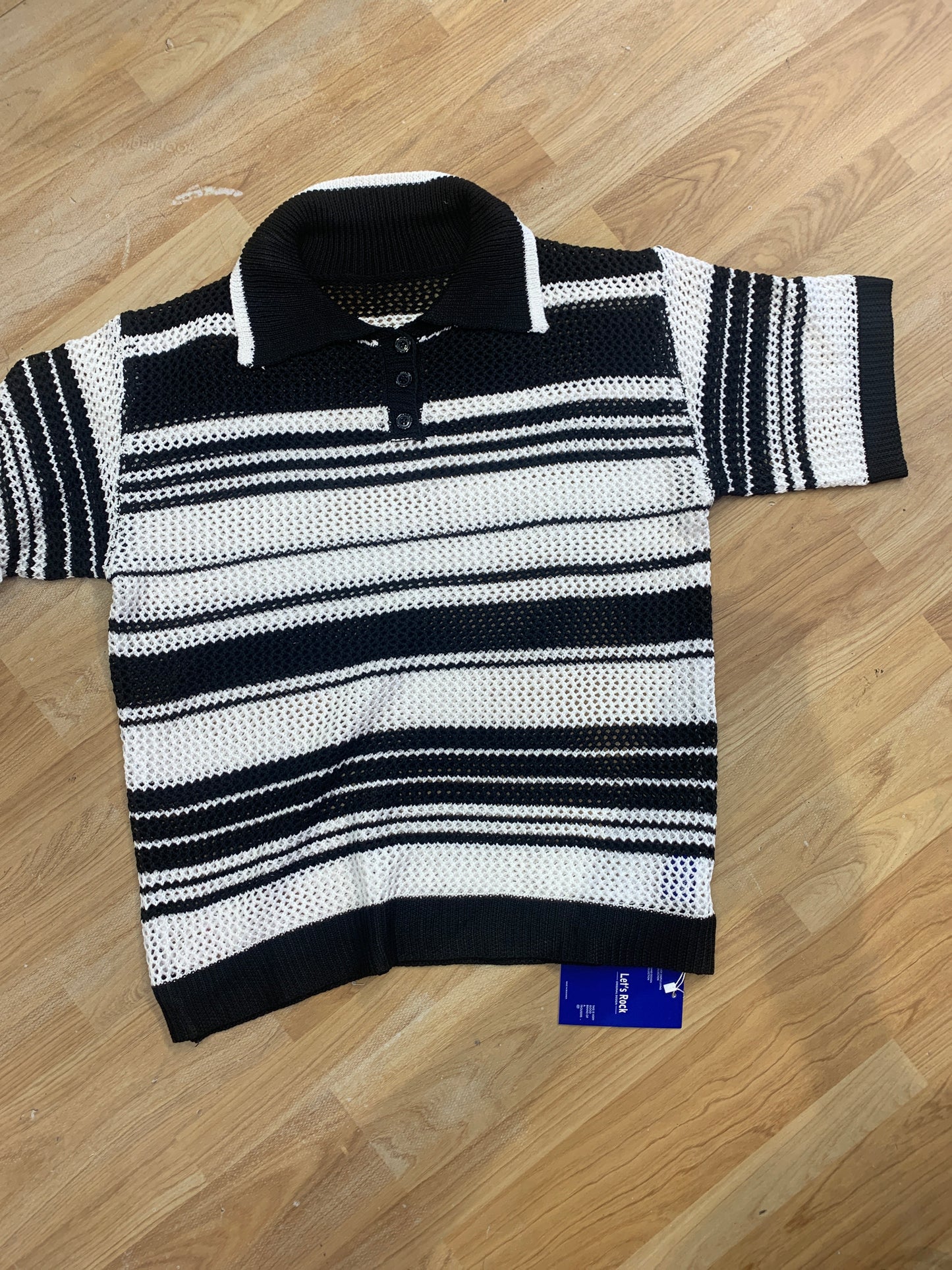 Crochet Tshirt Black White Colour Half sleeve RK9002