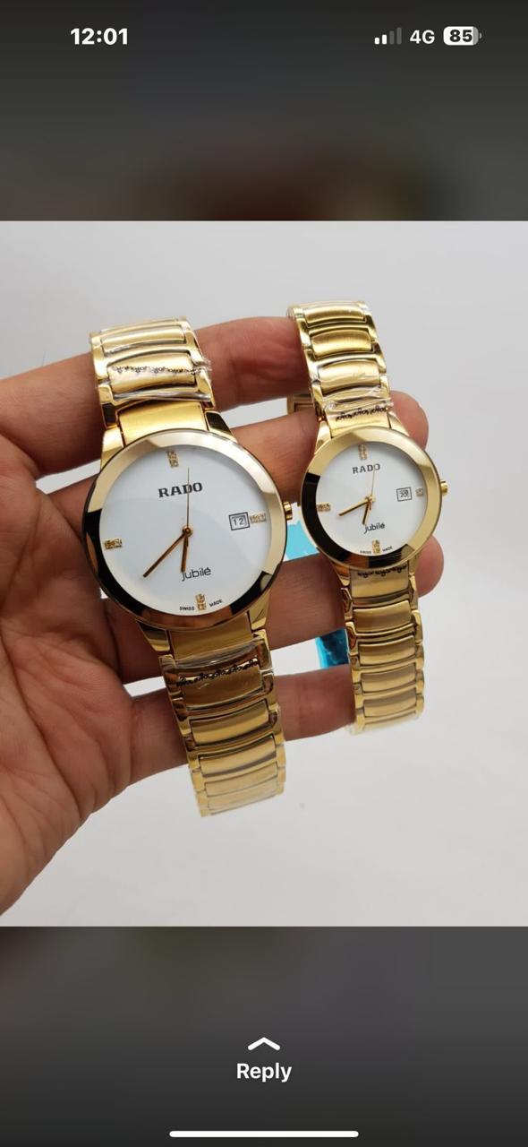 DAR RAD Gold Chain White Dial Ladies watch 988727