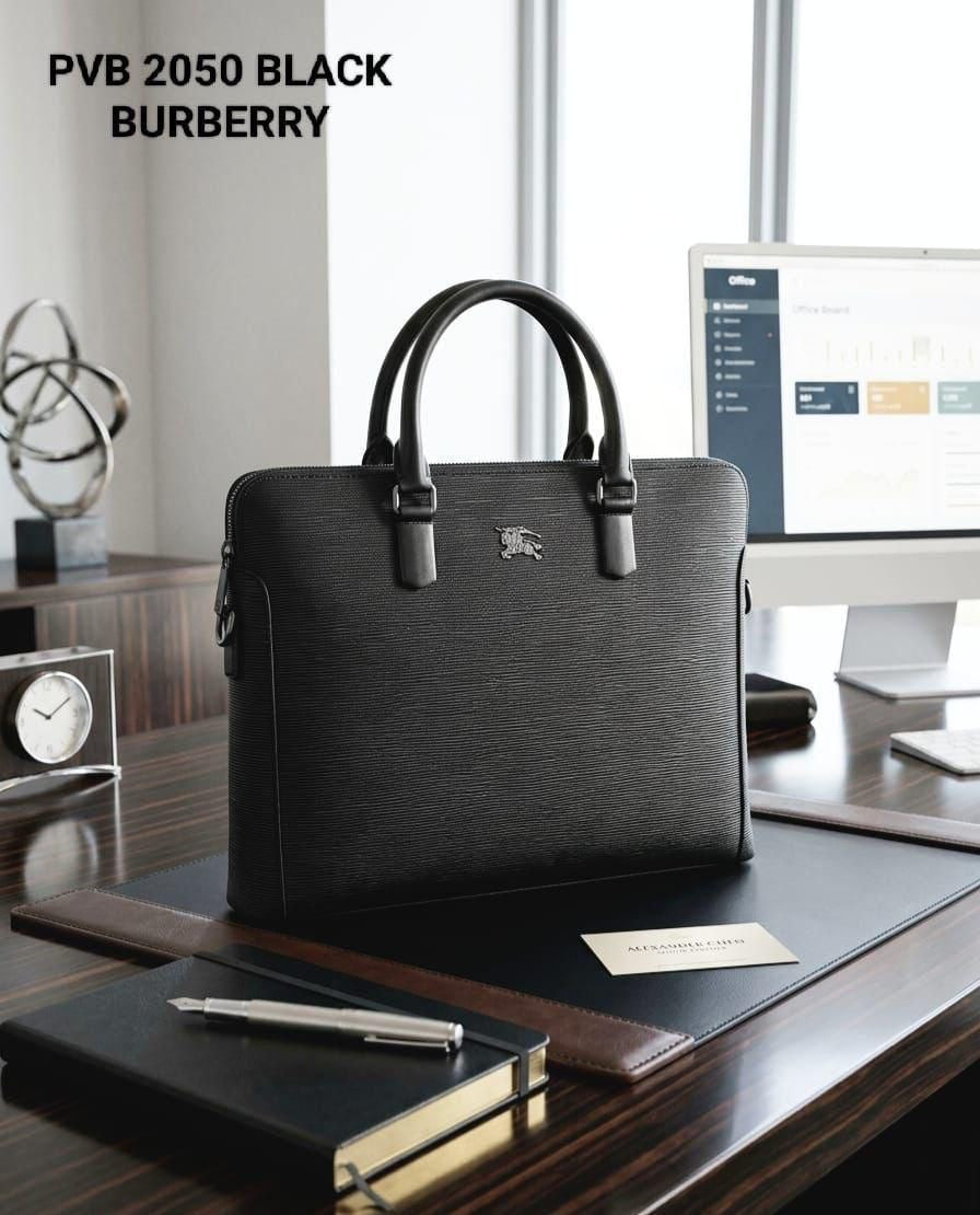 Rub Black Colour Black Logo Multi Zip Laptop Bag PVB2050-5#