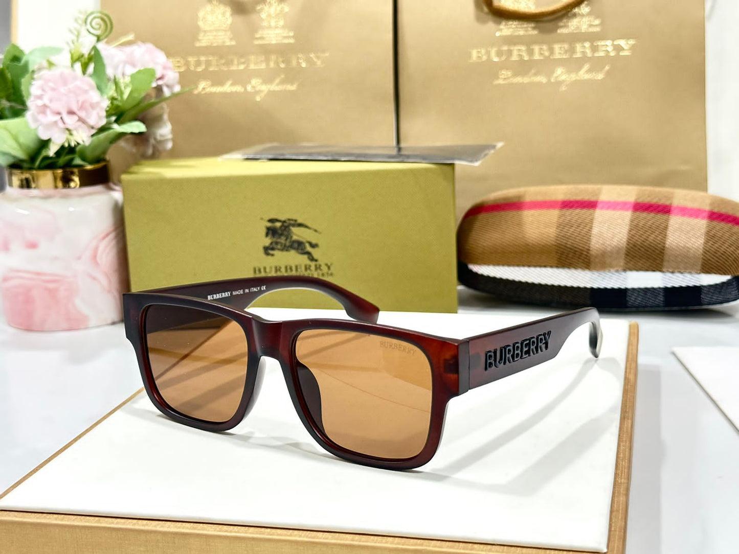 Rub Brown Frame Brown Shade Unisex Sunglasses B4358 55 19 140