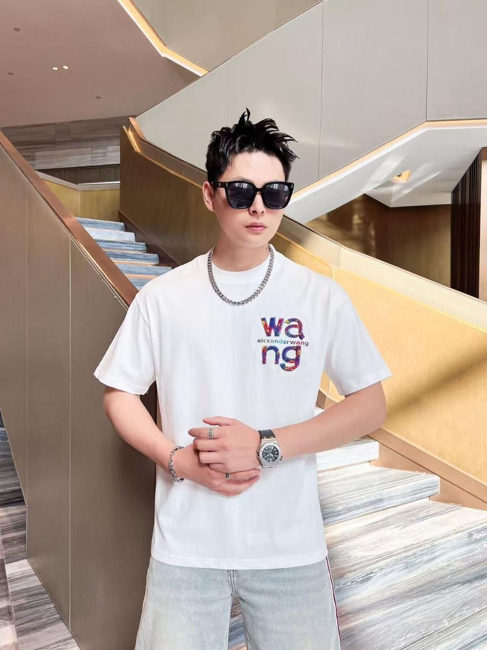 Ale Ela White Tshirt Regular Fit Back Print 25113