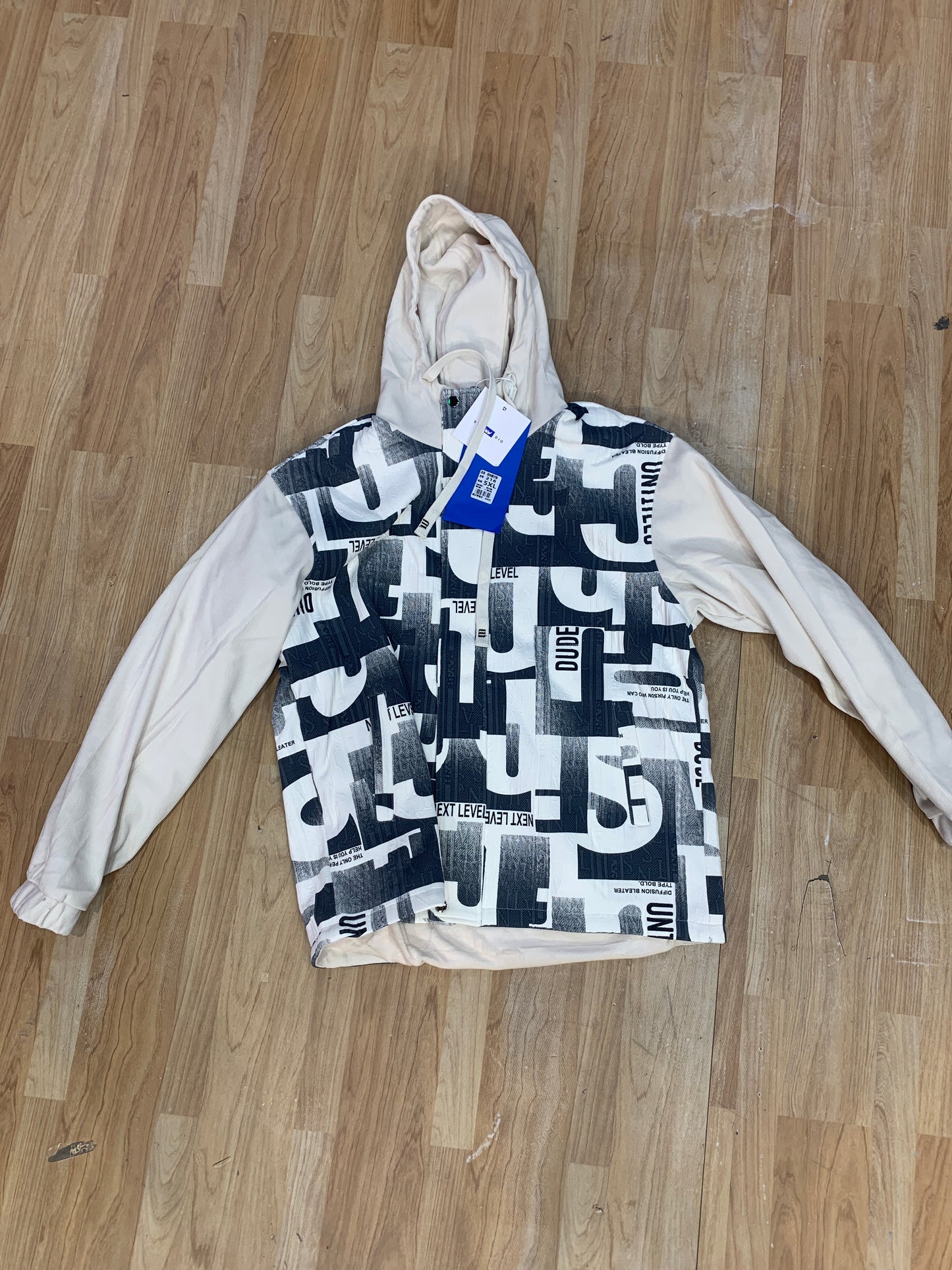 Korean Jacket off White With hood 216