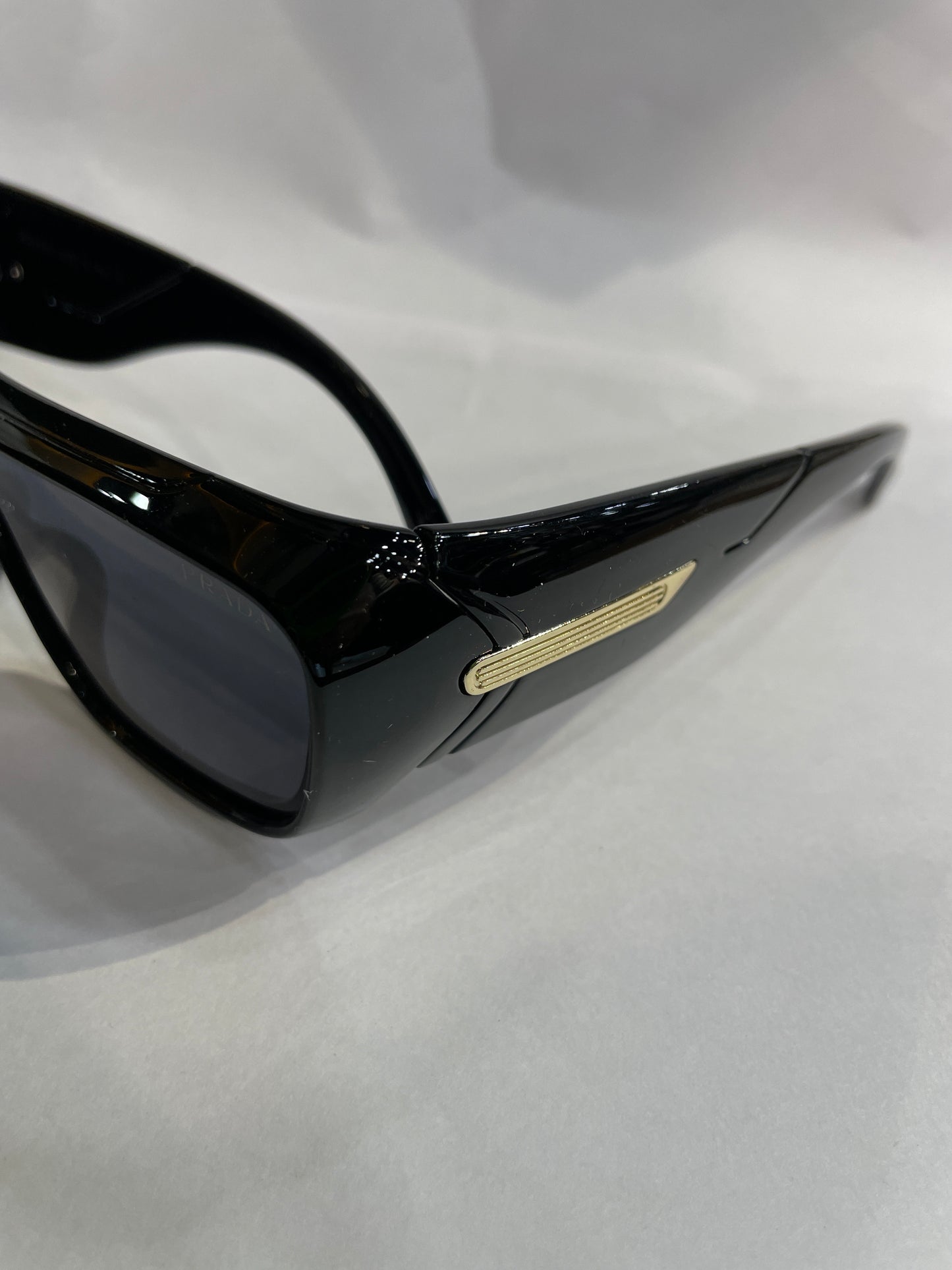 ARP Glossy Black Frame Black Shade Branded Sunglasses SUN215