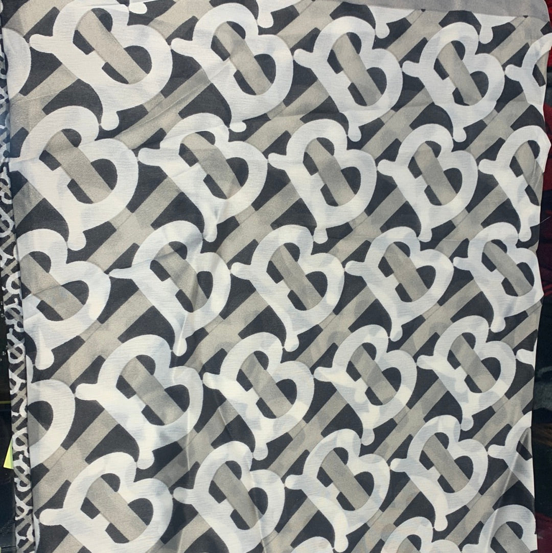 Rub Black White Grey Colour Bt Print Unisex Stole 987406