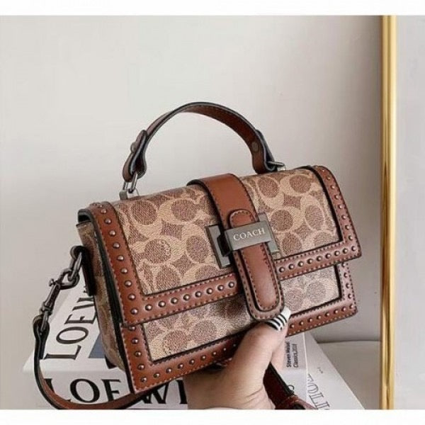 AOC Brown Colour Cc Print Sling Bag 999903