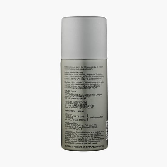 Skinn By Titan Raw Deo For Men DeoDorant Spray Pour Femme 150ml