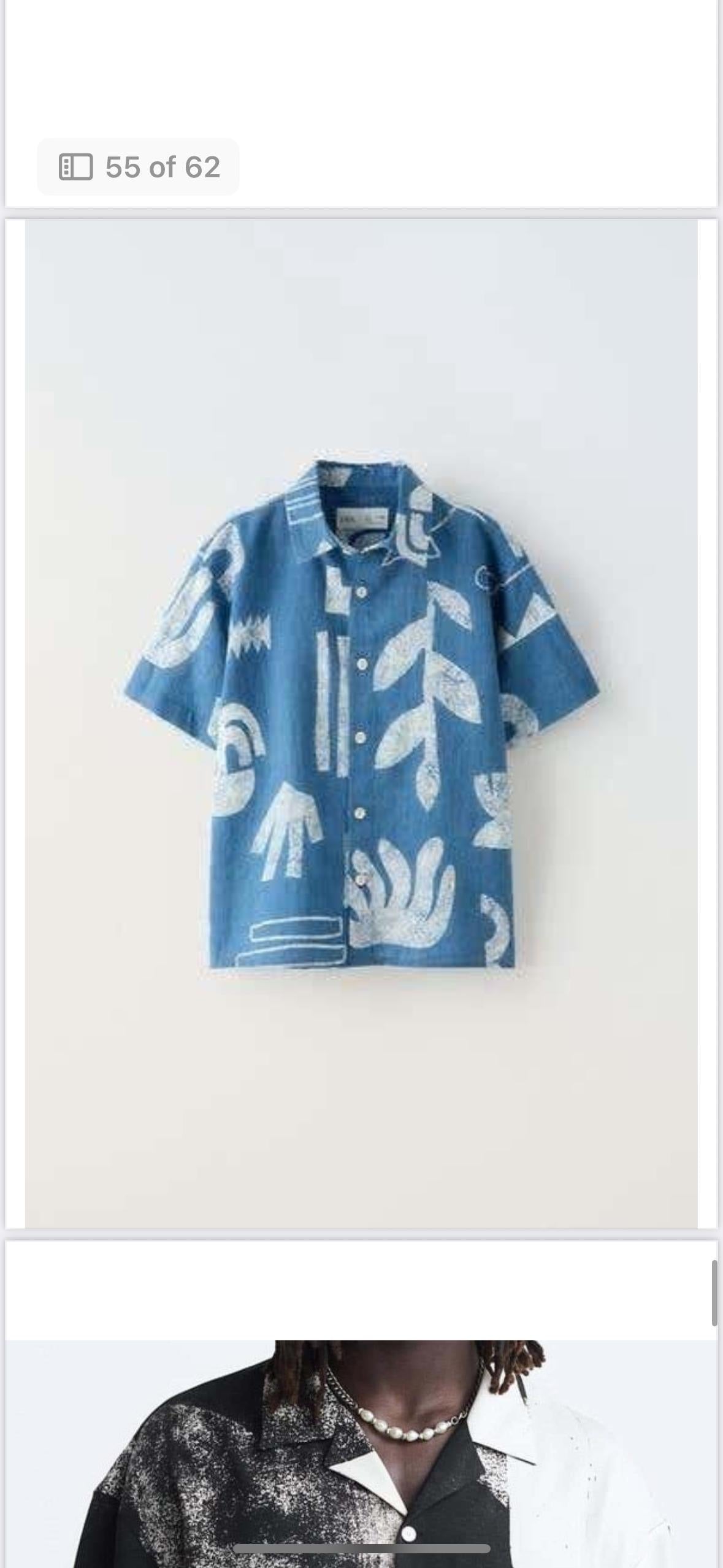 LDA Blue Colour White Printe Half Sleeve Men’s Shirt 989598