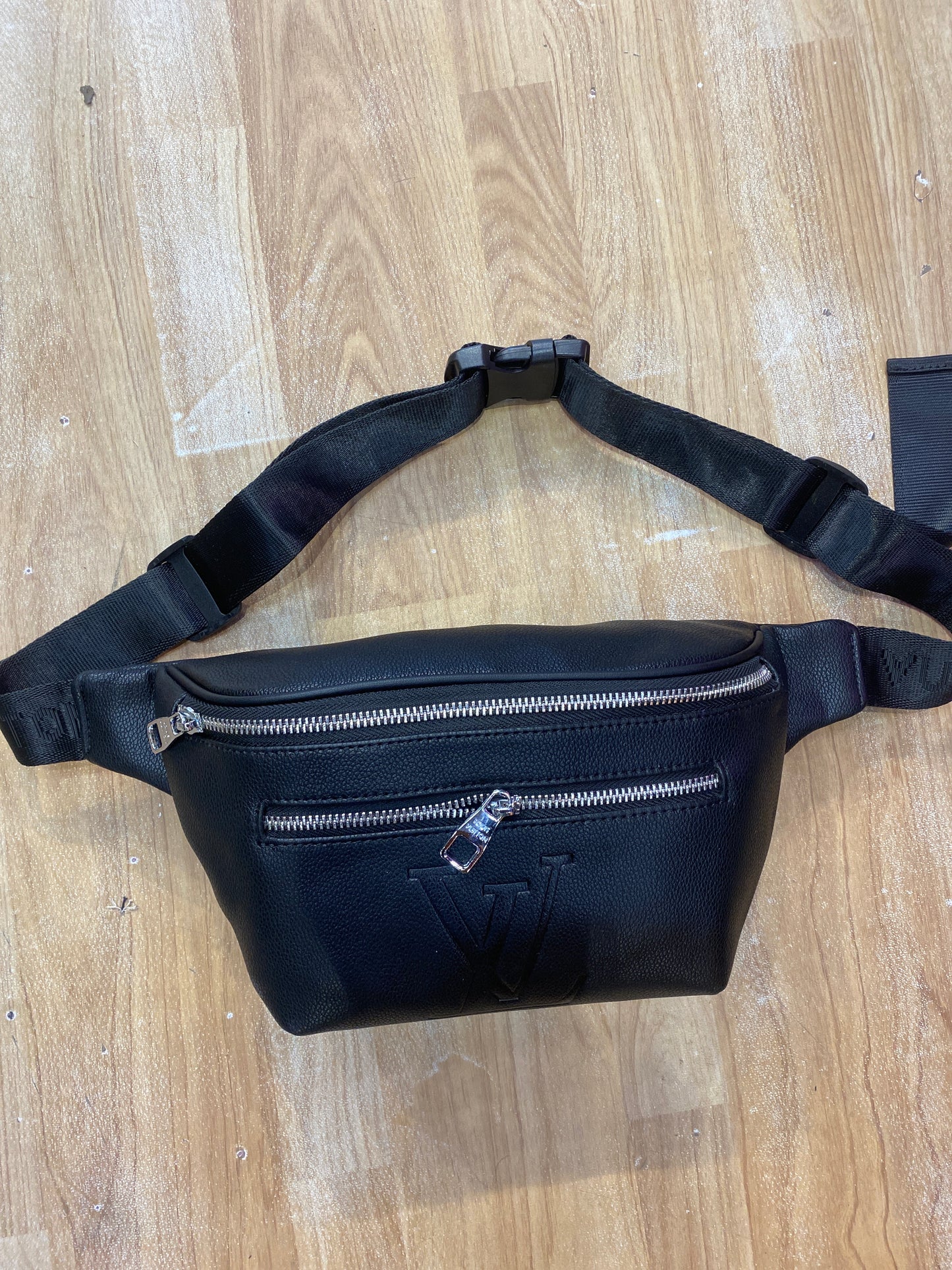 UOL LOU Black Colour Unisex Chest Fanny Bag 988839