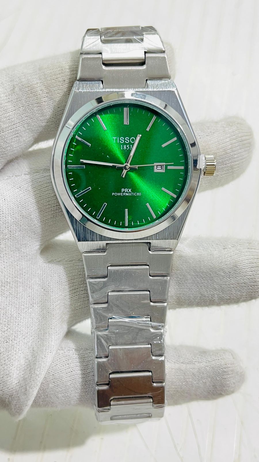 SIT Silver Chain Green Dial Premium Prx Chinese Machinery Watch 989285