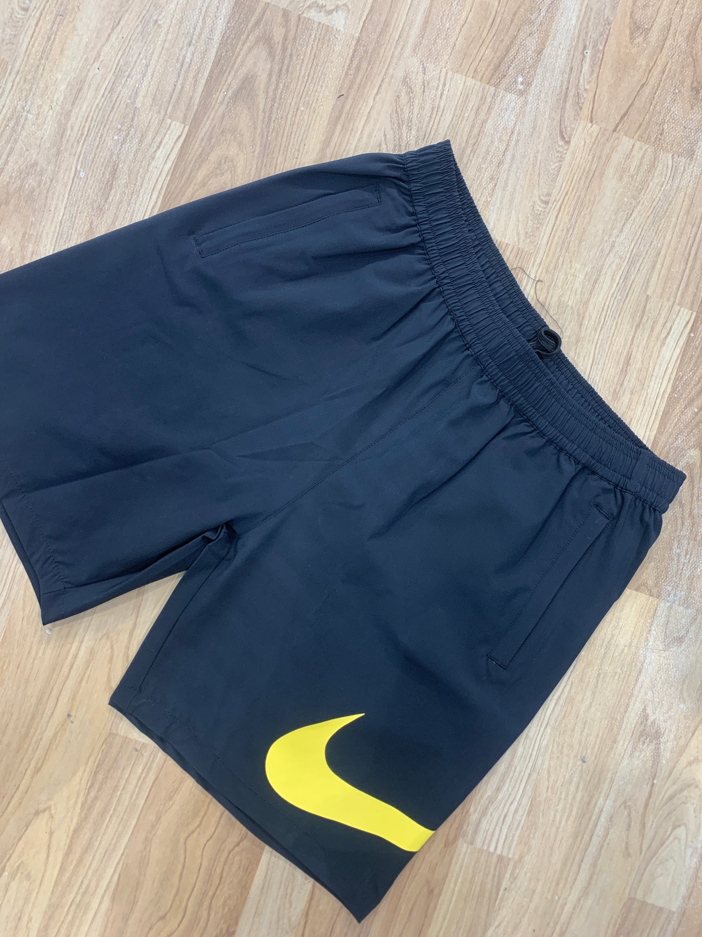 Black Colour yellow tick NK KIN NS Lycra Shorts regular Fit 988657
