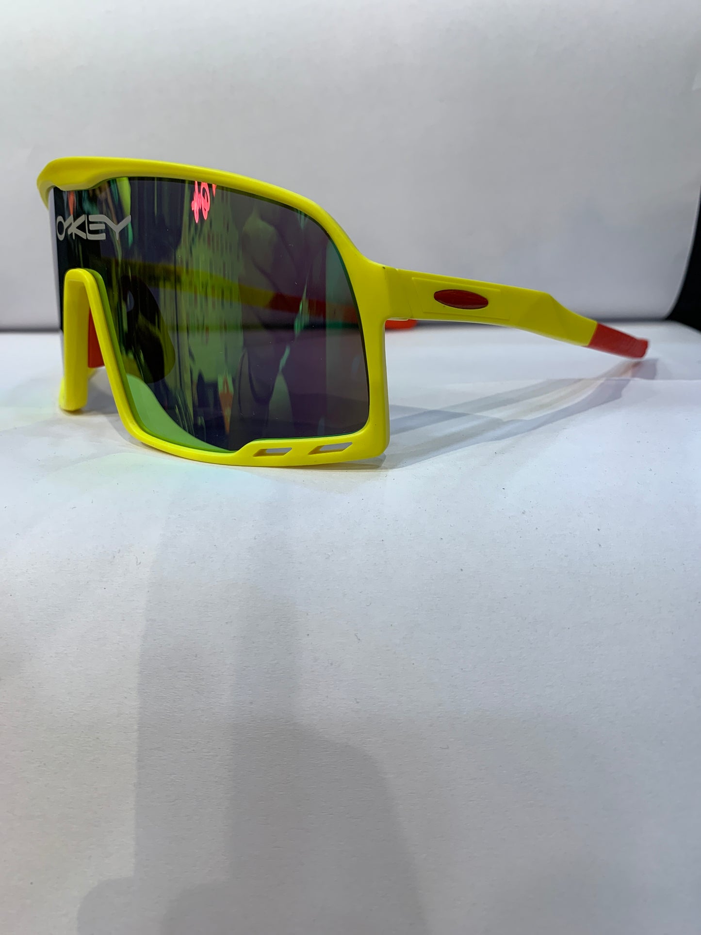 Eko Yellow Red Frame Multi Mercury Shade Unisex Sports Sunglasses 00-9321