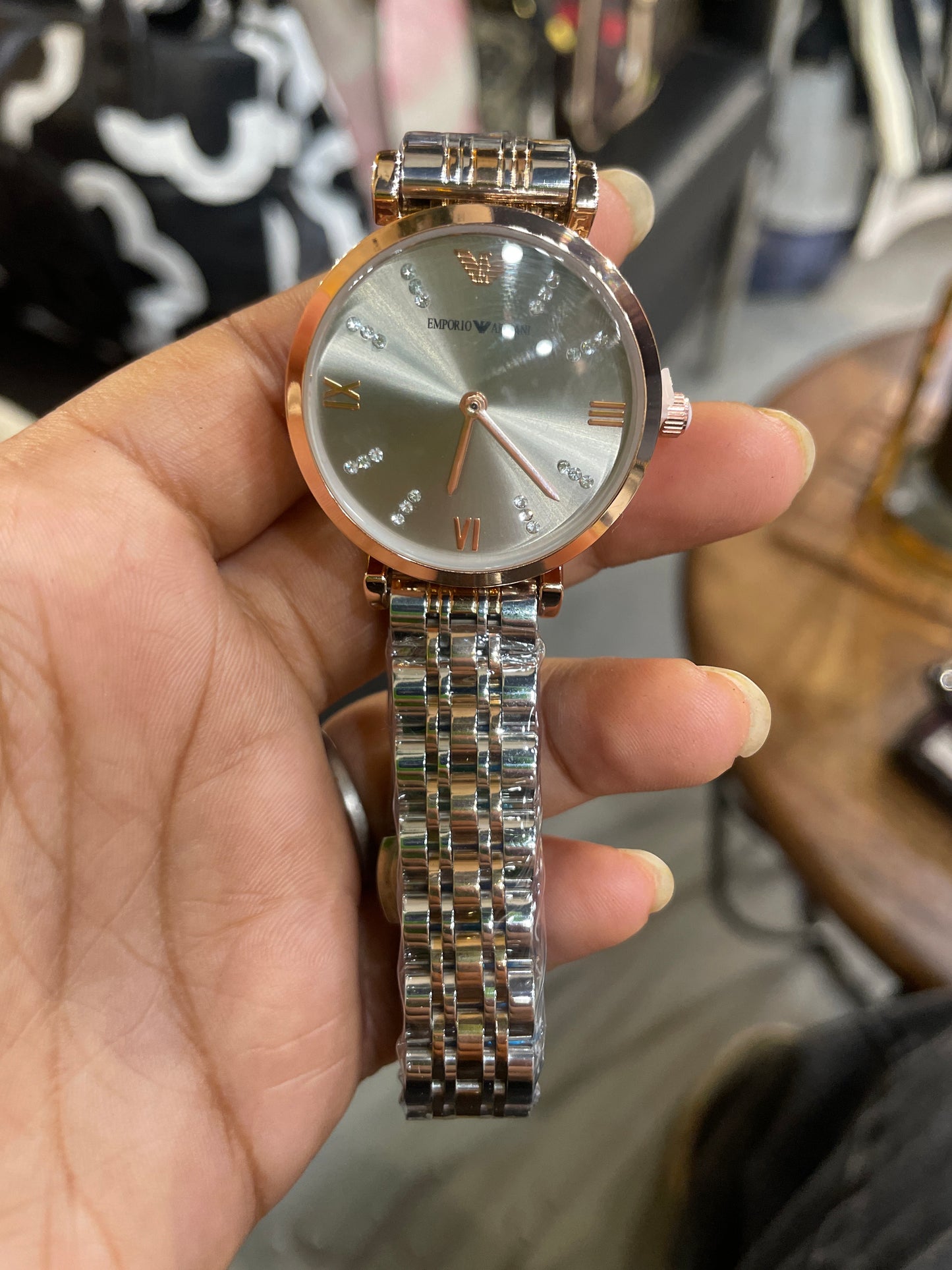 Mra Silver Copper Chain White Dial Ladies watch 988628