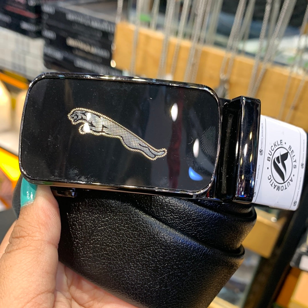 Gaj Black Colour Copper Black Buckle Copper Logo Genuine Leather Belt Automatic Buckle 64605