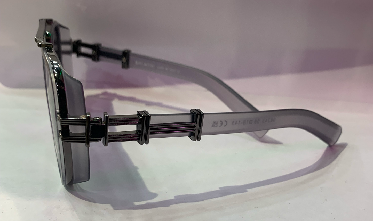 LAB Matt Grey Black Frame Grey Shade Unisex Sunglasses 98243 58 18-145